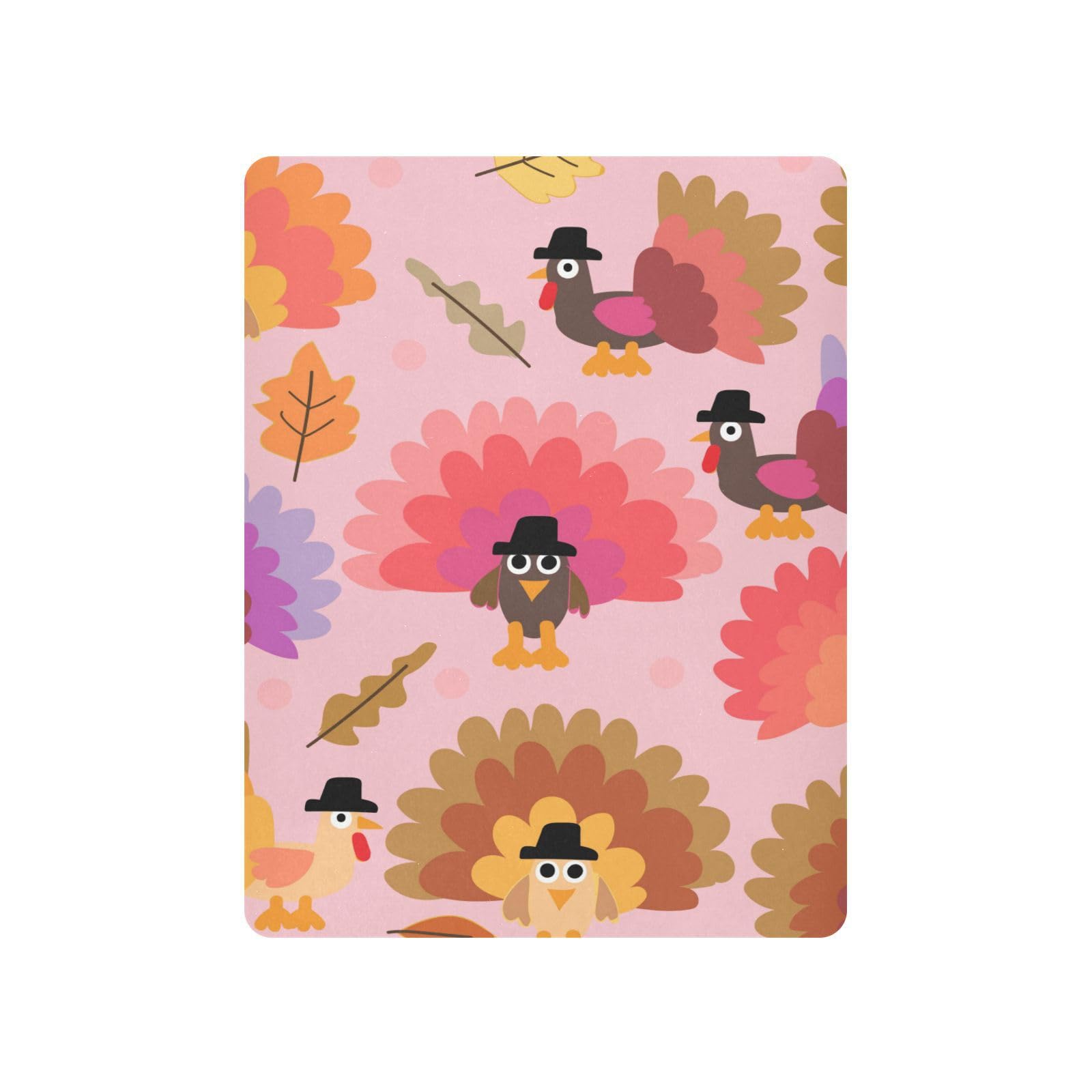 Moudou Thanksgiving Turkey Playard Sheet for Boy Girls, Soft Breathable Fitted Toddler Sheet for Standard Playard Bed Mattress, 39 x 27 x 5 Inch