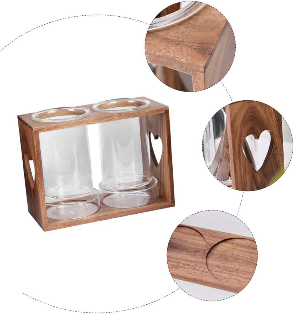 STOBAZA 1Set Glass Chopsticks Holder Rack with Clear Glass Containers Draining Plates Stylish Kitchen Storage Design with Drain