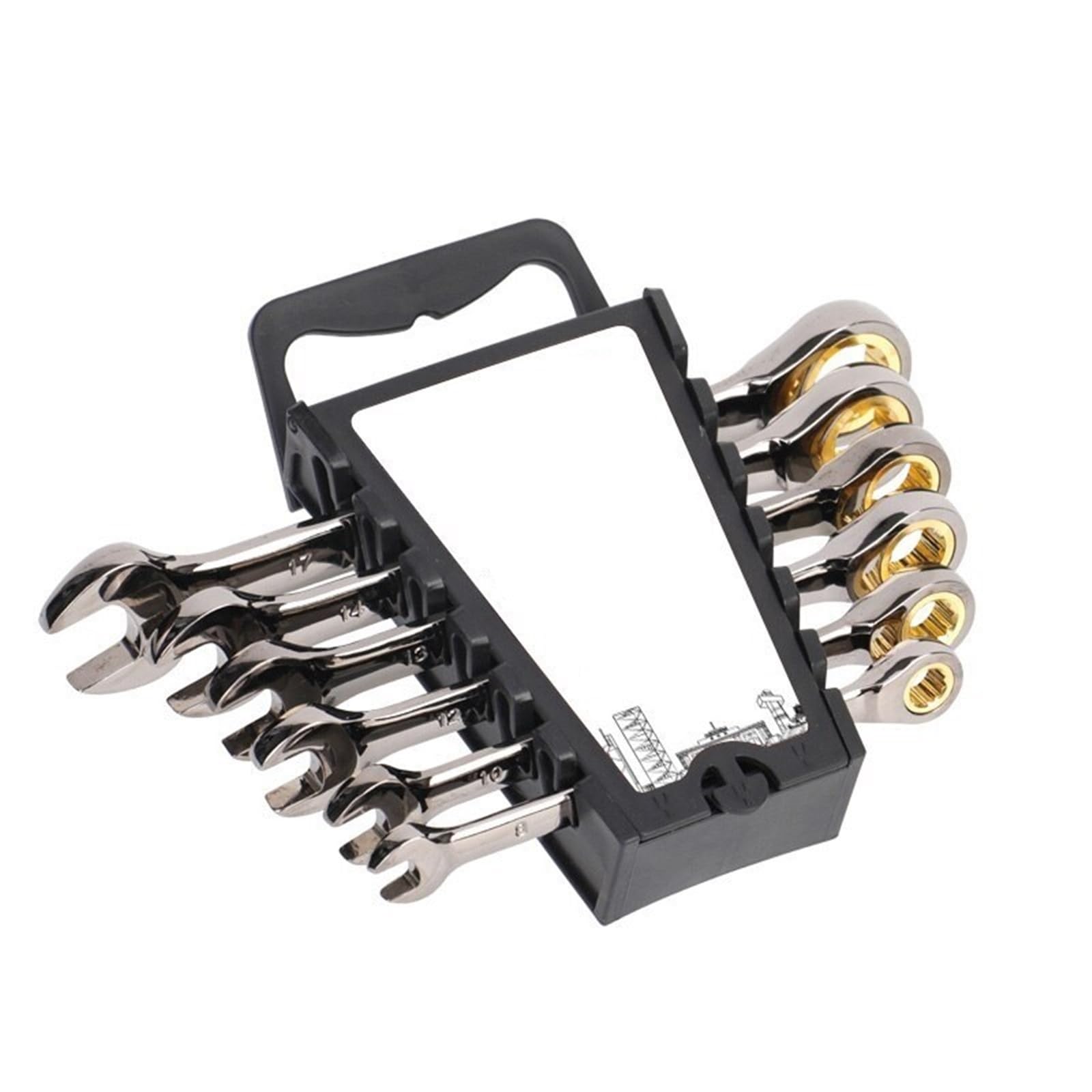 BCGATYDR Torque Wrenches 12pcs/6pcs Dual-use Ratchet Head Quick Wrench Set Hardware Tools 72 Teeth 180 Degree Rotation Adjustable Torque Wrench(6PCS)