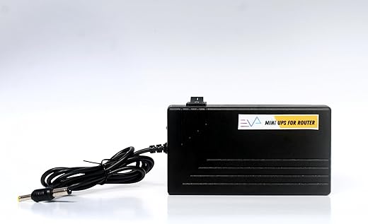 EVA Mini UPS for Routers | Backup Upto 5 Hours | 3×2900 mAh Battery | Supports All 12V (0.5A – 3A) WiFi Routers