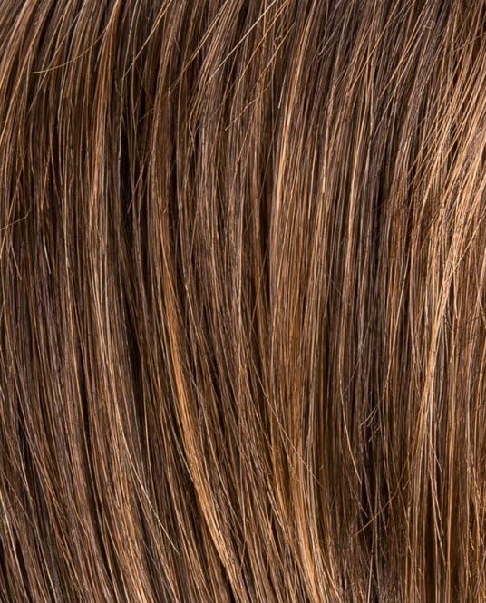 Vista 8 de Jamila Plus Peluca de color Hot Mocca Rooted – Ellen Wille Pelucas de 7 pulgadas de longitud media con volumen rizado Templae encaje frontal