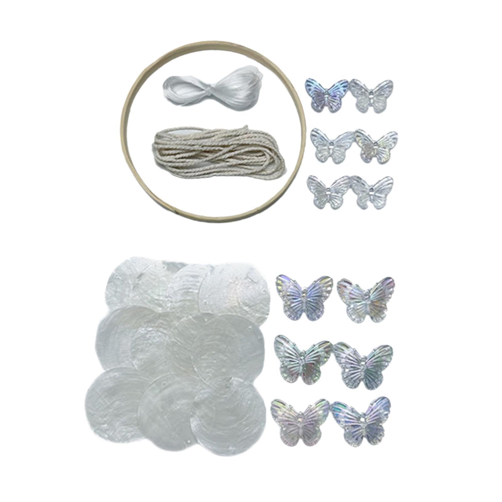 DIY Shell Wind Chimes Kit Hanging Decoration for Indoor Outdoor Garden Decor White-image-5