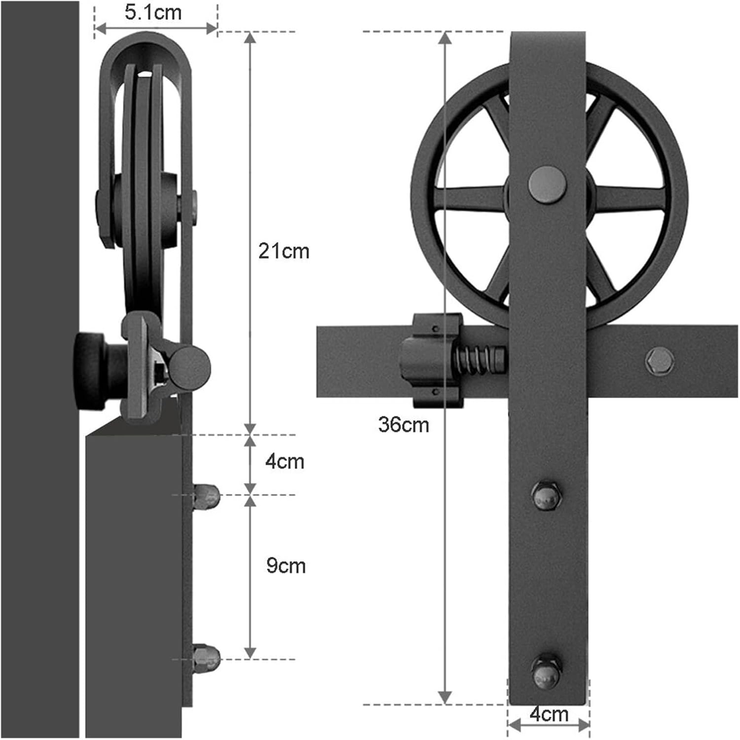 バーンドア金具 FT DIY 122m 引き扉 4 吊り引き戸レール Amazon.co