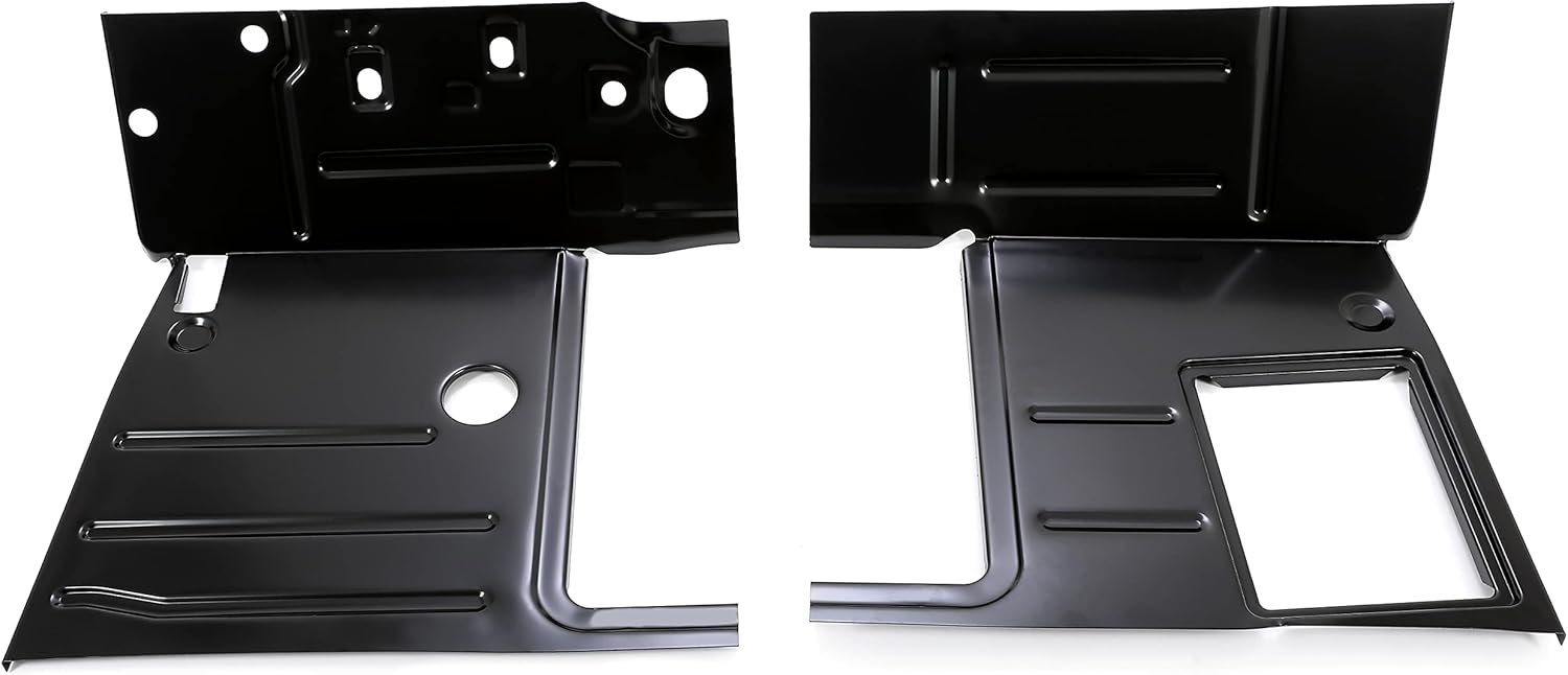 ALMULOO Floor Pans 2PSC Left and Right Compatible with 1947-1954 Chevrolet GMC Truck Electrophoresis Steel Black