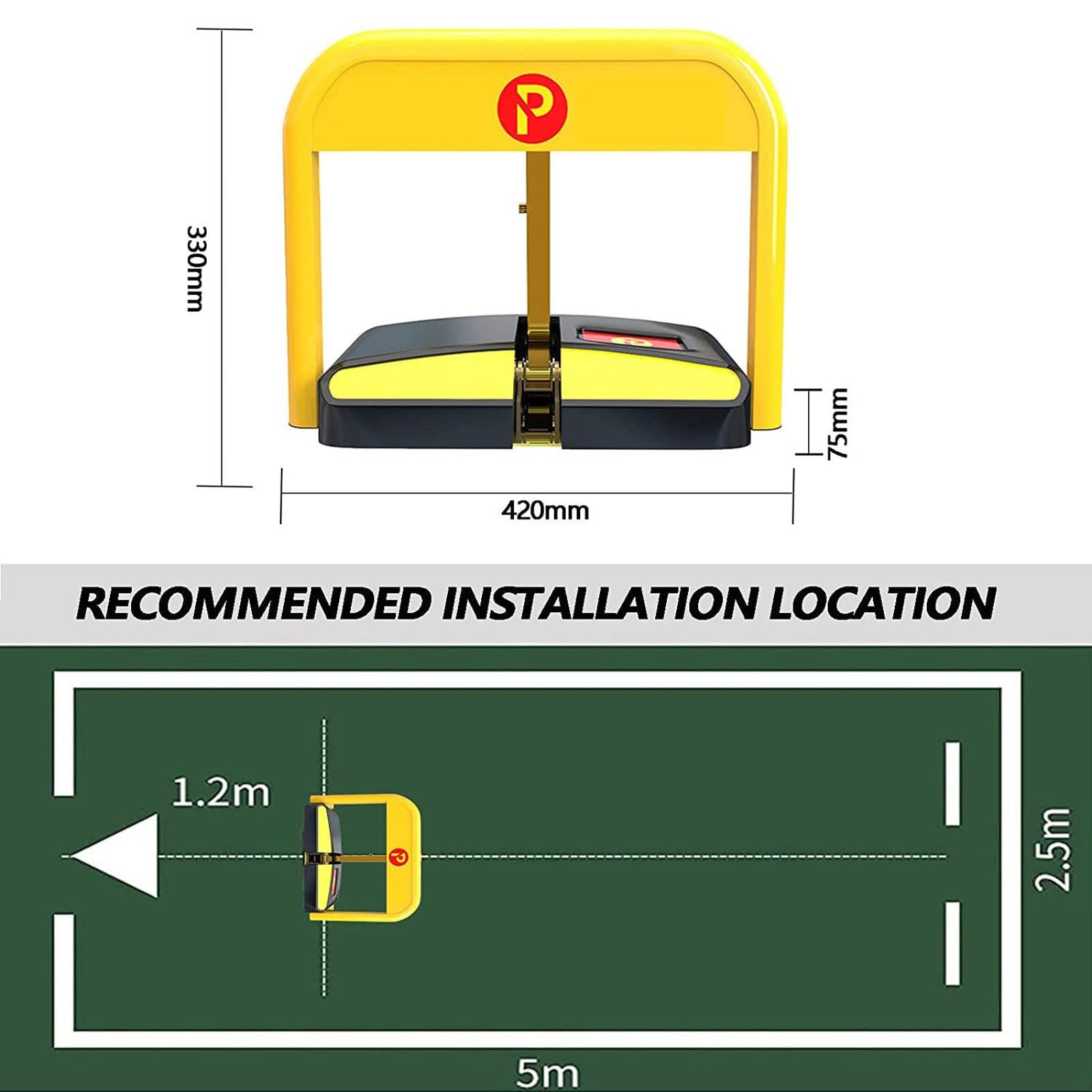 Parkplatz Fahrspur-Schutzprogramm automatische Hin IP67 Automatische Schranke mit 50m Fernbedienung | Carport Autostellplatz for Zuhause, Geschäft
