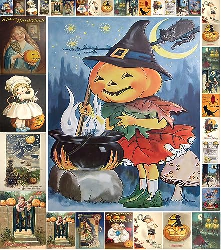 Papel para decoupage vintage Halloween FLONZ de alta definición 21 hojas