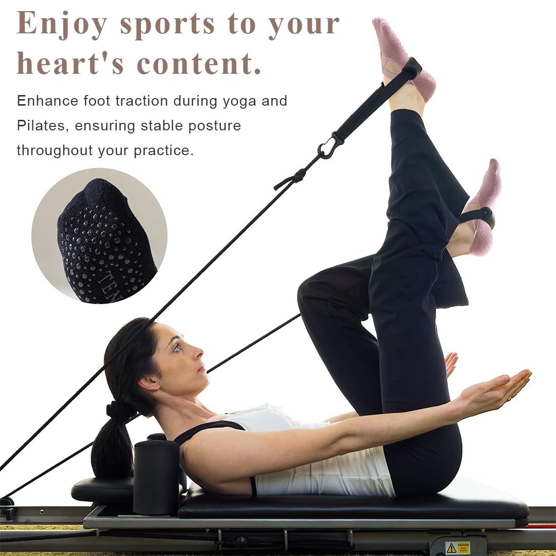 4 pary Pilates skarpety dla kobiet 4 kolory bawełniane antypoślizgowe skarpety do pilatesu reformer joga balet taniec i sport dom akcesoria do jogi pilates miękkie