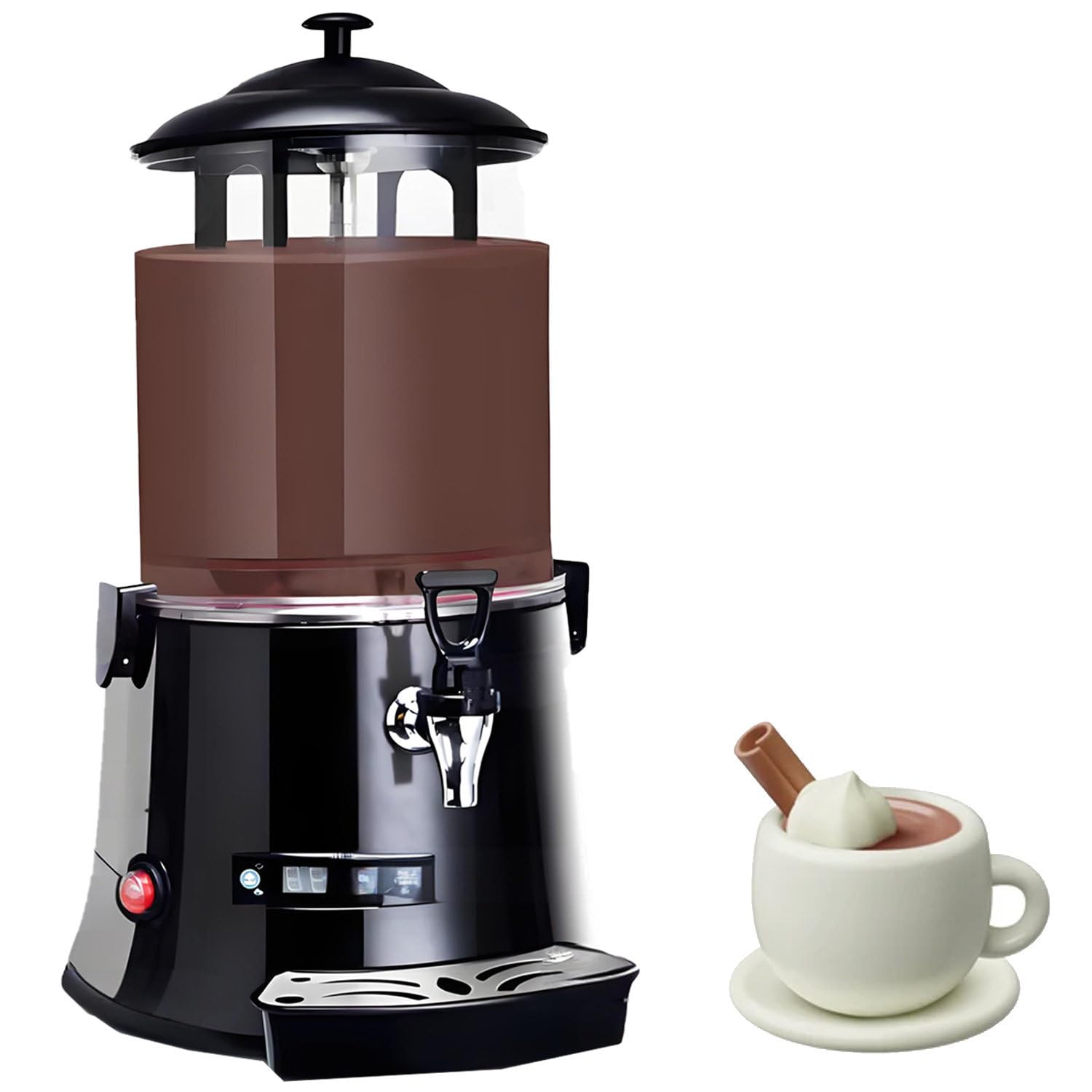 Commercial Hot Beverage Warmer 400W with Precision Temp Control Black-10L