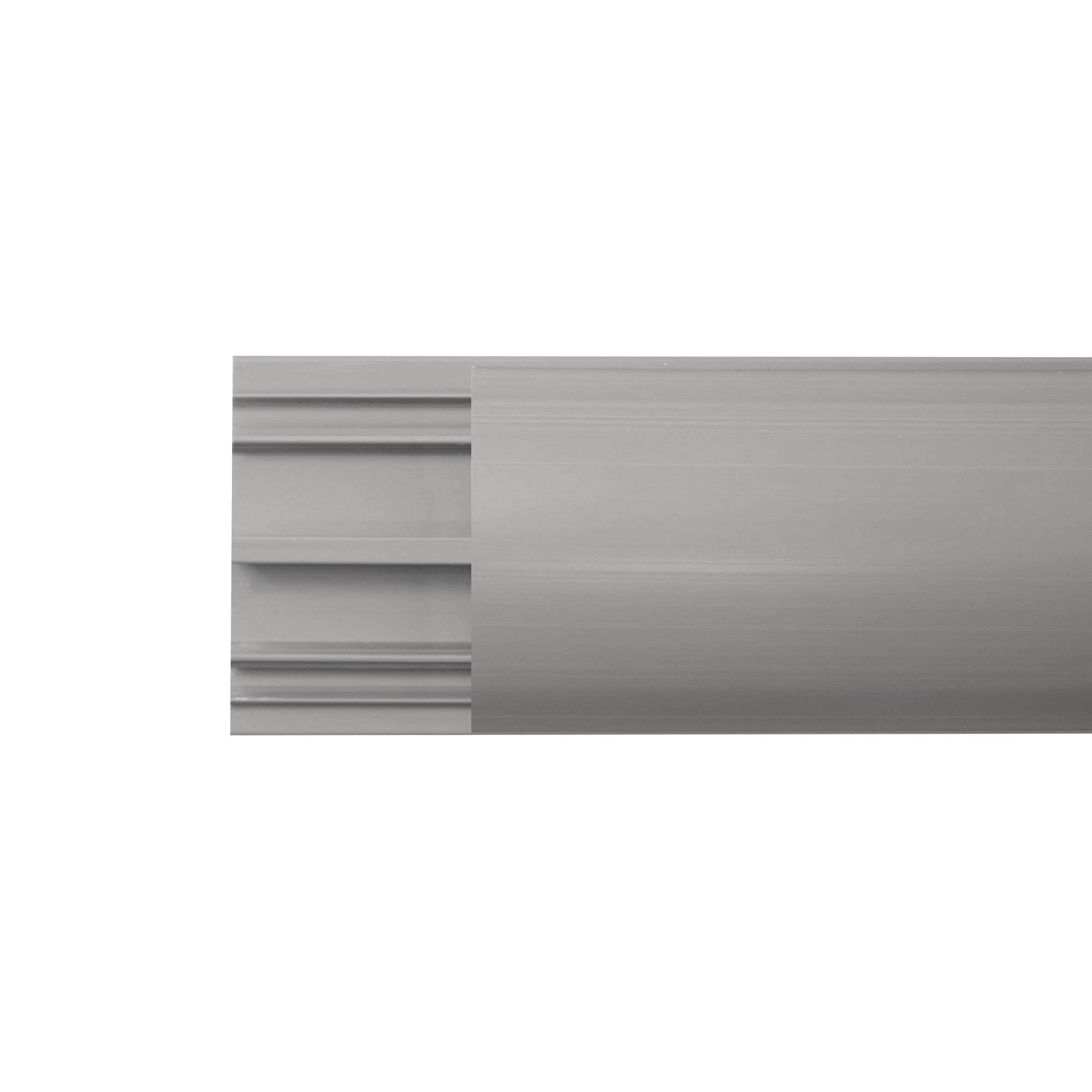 Electraline 60776 Passacavi | Canalina Passacavi | Tubo Passacavi | Canalina Copricavi | Canalina Passacavi Pavimento | 50 x 12 mm - 1 m Lunghezza, Colore Grigio
