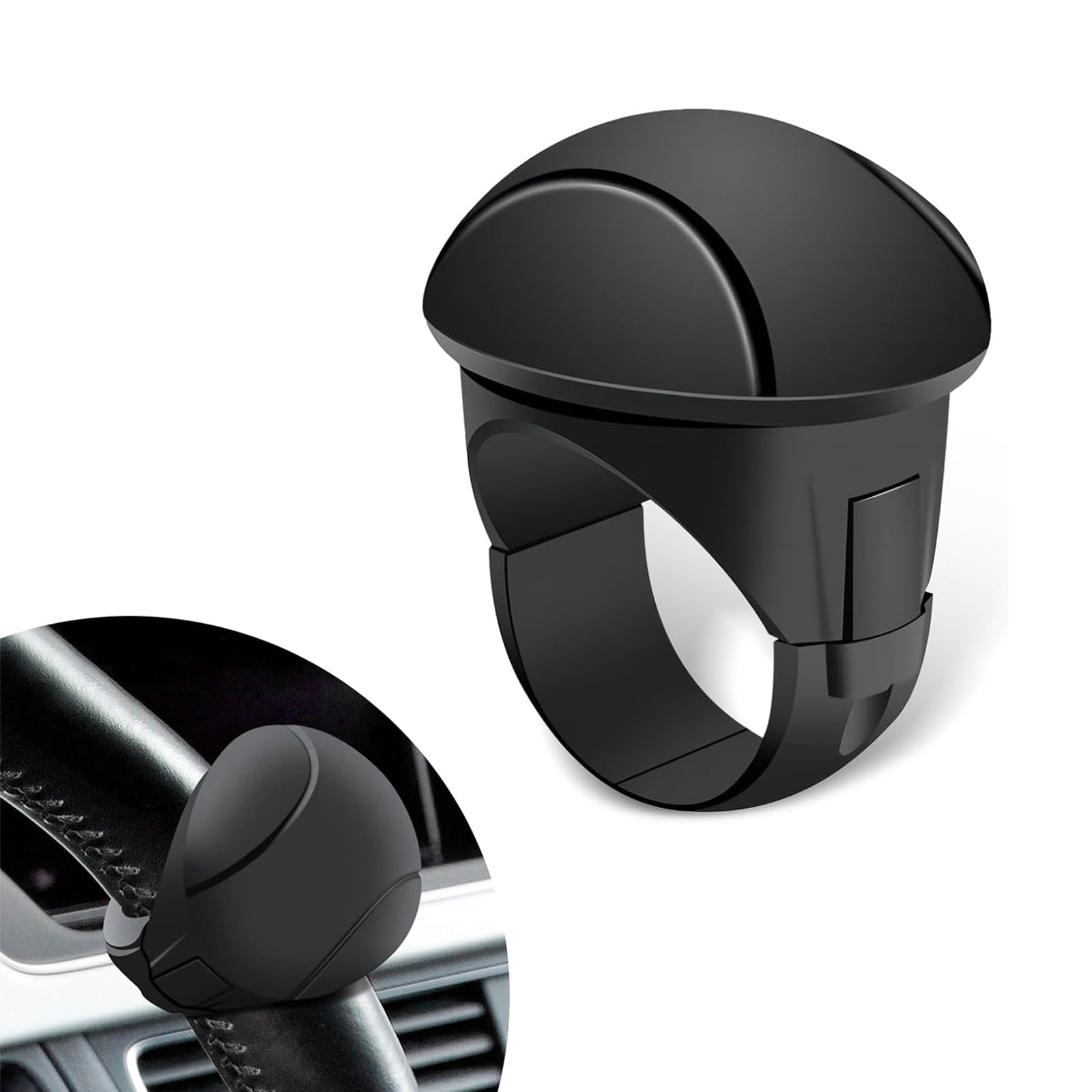 JIAHAI Car Steering Wheel Spinner for Audi A6 Avant Typ C8 2018-, 360° Rotating Driving Knob Steering Wheel Ball Silicone, Non-Slip Power Steering Aid Ball Grip