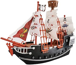 Pirate Ship Toys for Kids, Pirate Ship Model for 8+ Years Old Preschool Children Early Learning Pirate Boat Playset Gift for Halloween Christmas Durable/Interactive