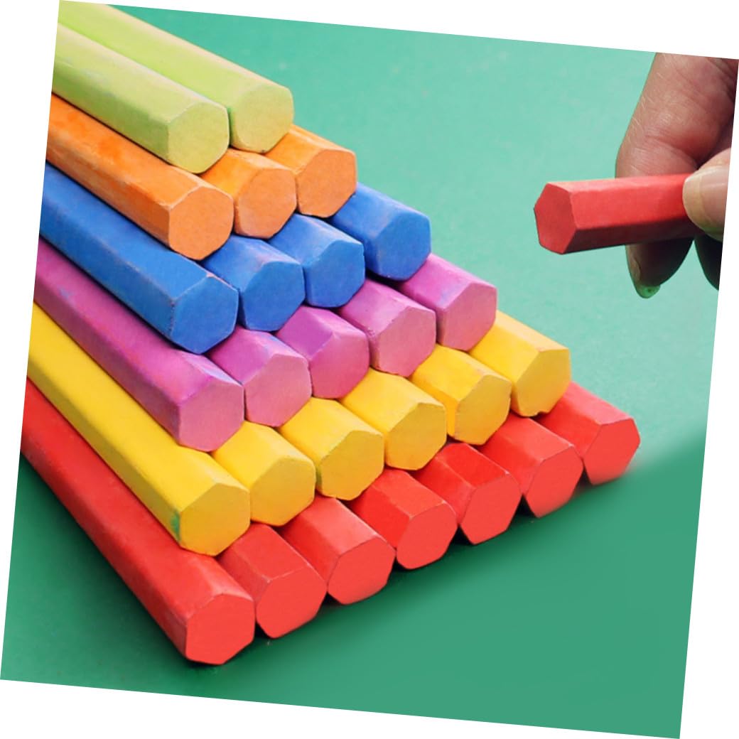 Mikikit Craies Colorées Sans Poussière Pour Tableau Noir, Lot De 3 Boîtes Hexagonales, Usage Scolaire Et Domestique, Matériau Sûr, Adaptées à L'école Maison