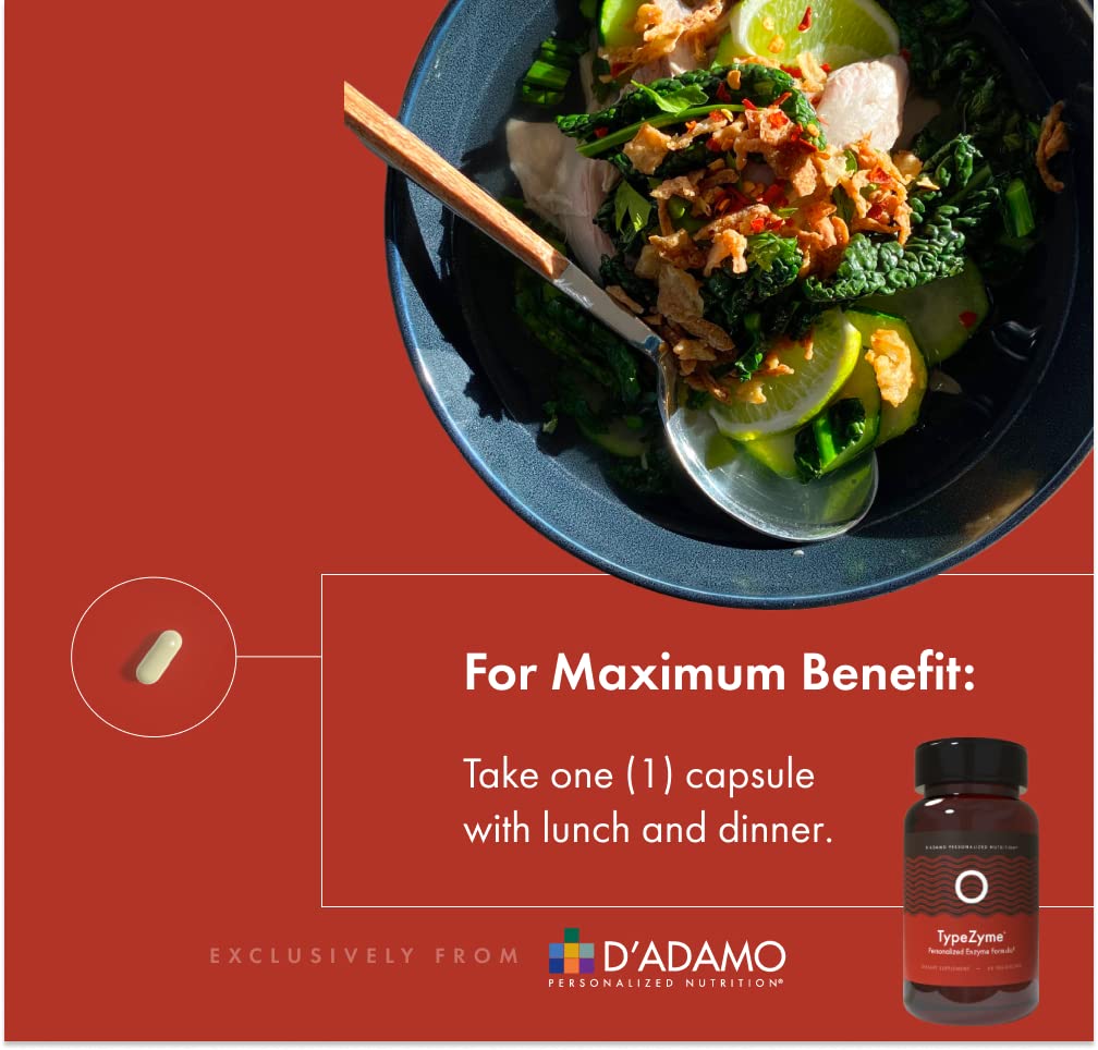 D'Adamo Personalized Nutrition TypeZyme - Digestive Enzyme (Blood Type O) — Amazon image 5