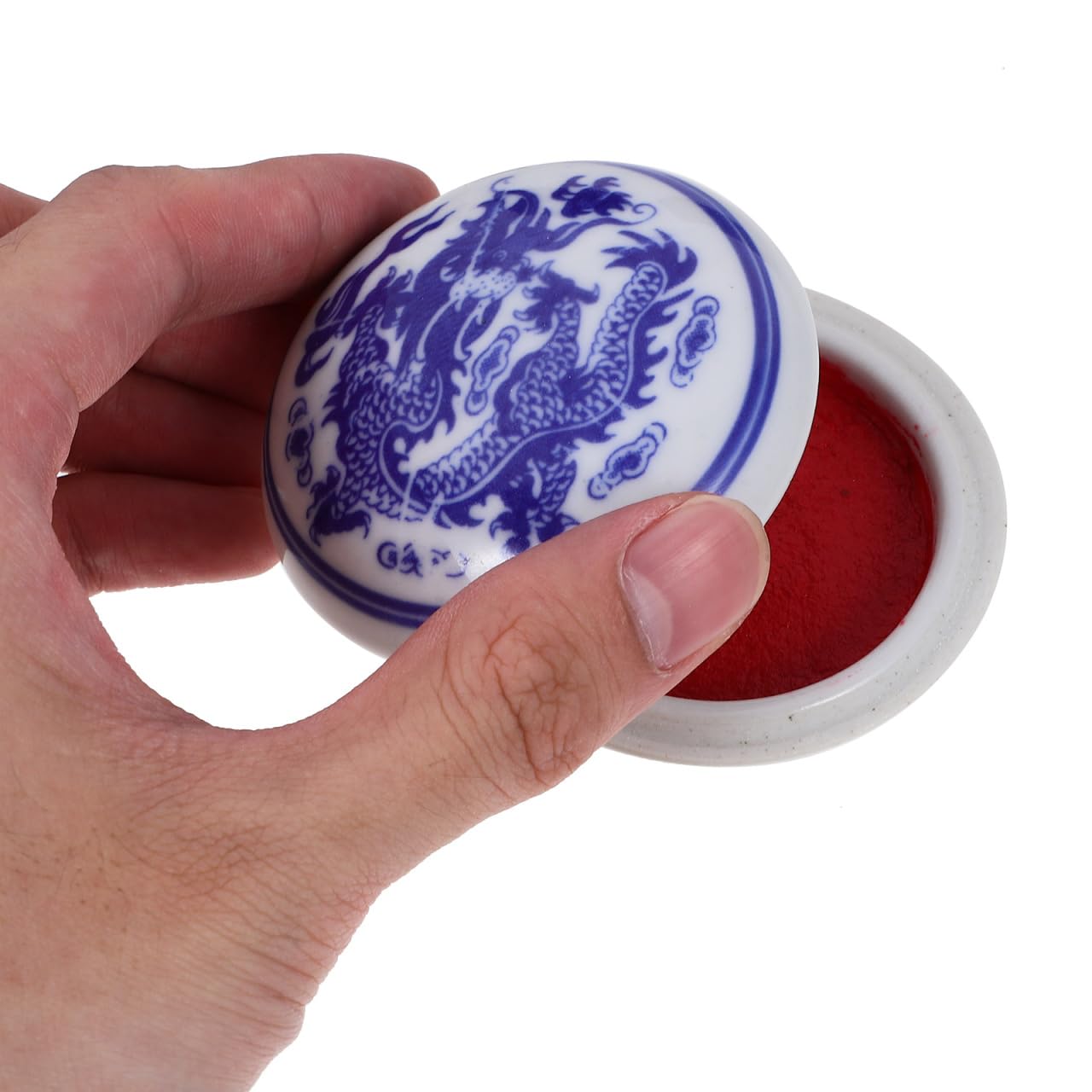 COHEALI Seal Calligraphy - Tampone di inchiostro rosso brillante per pittura cinese, adatto per arte tradizionale e collezionisti di sigilli, 3 pezzi