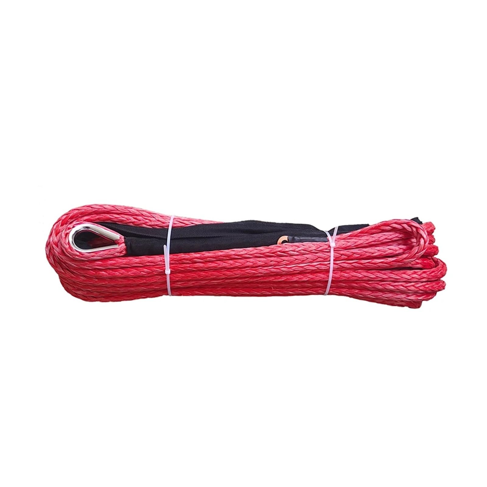 Câble de treuil synthétique 10 mm x 30 m avec cosse, 9280 kg, Robuste, for VTT, UTV, SUV Capacité de Charge élevée(Blue)