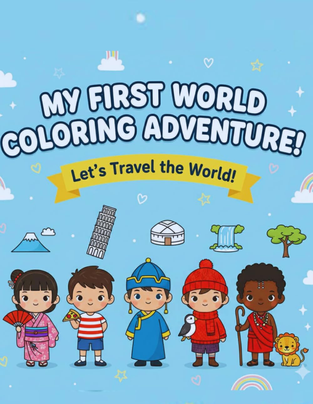 World Wonders Coloring & Activity Book: Enjoy coloring pages, Puzzle Activities, and Educational Fun Facts