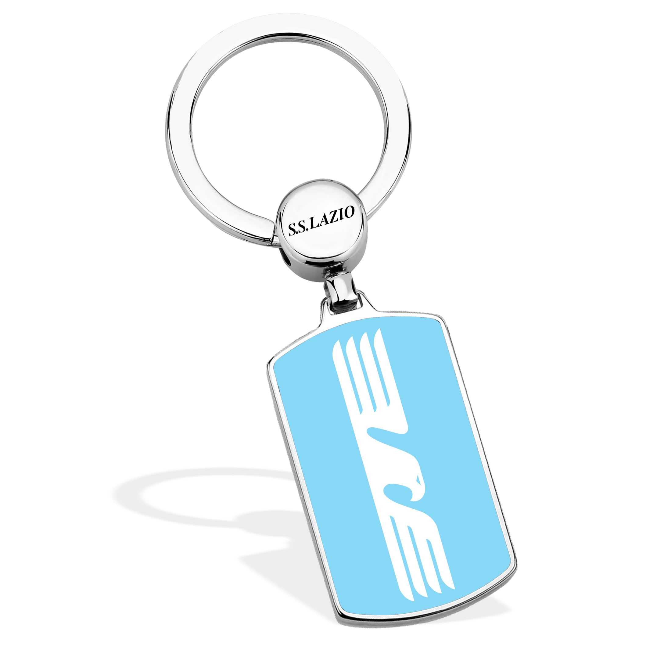 Clondo Portachiavi Lazio in Acciaio Inossidabile – Prodotto Ufficiale Calcio – Gadget Elegante e Resistente con Logo – Idea Regalo per Tifosi Biancocelesti
