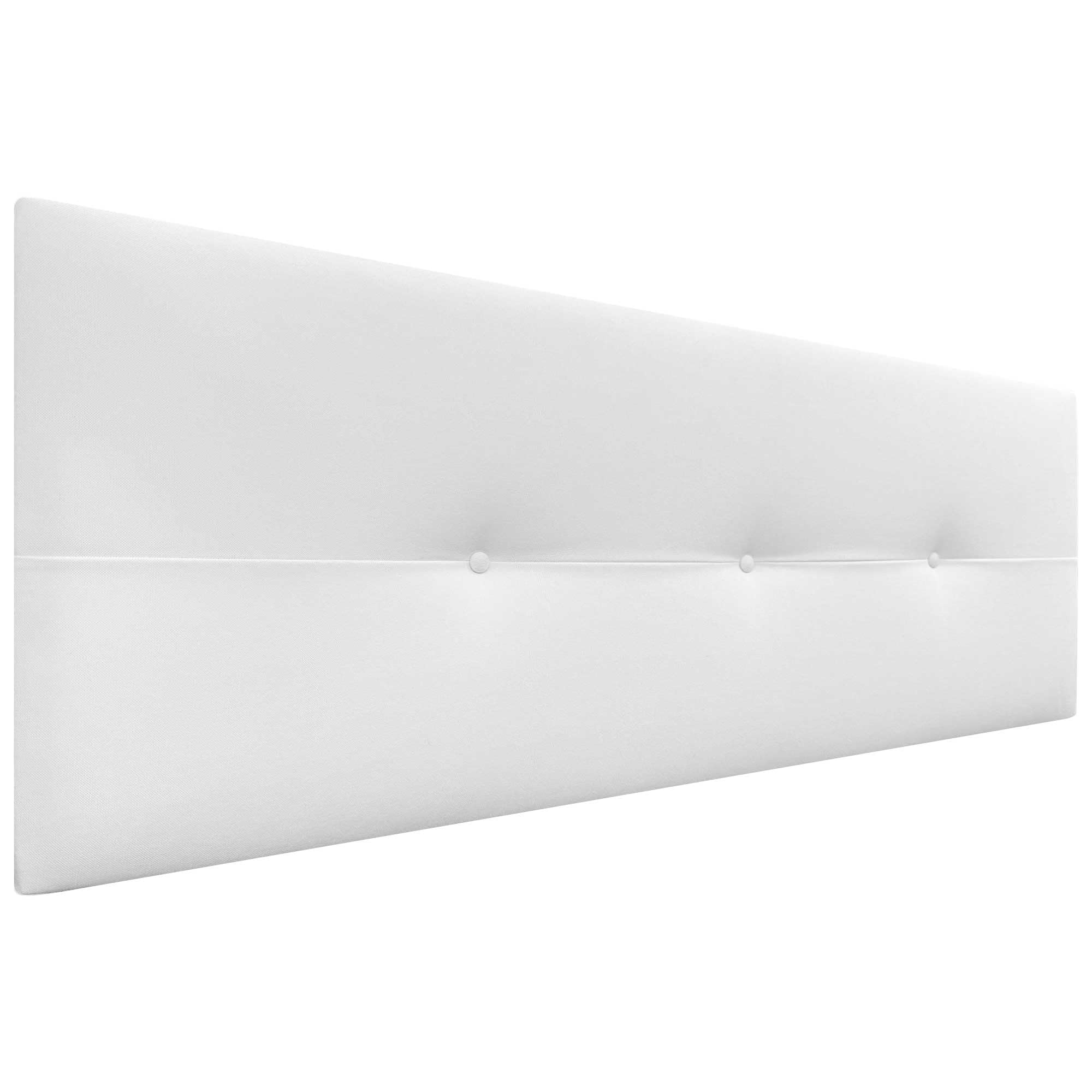 Testata Letto DHOME In Similpelle Bianco Hueso: Imbottita Liscia Con Trattamento Antiacaro E Antimacchia - Larghezza 135 Cm