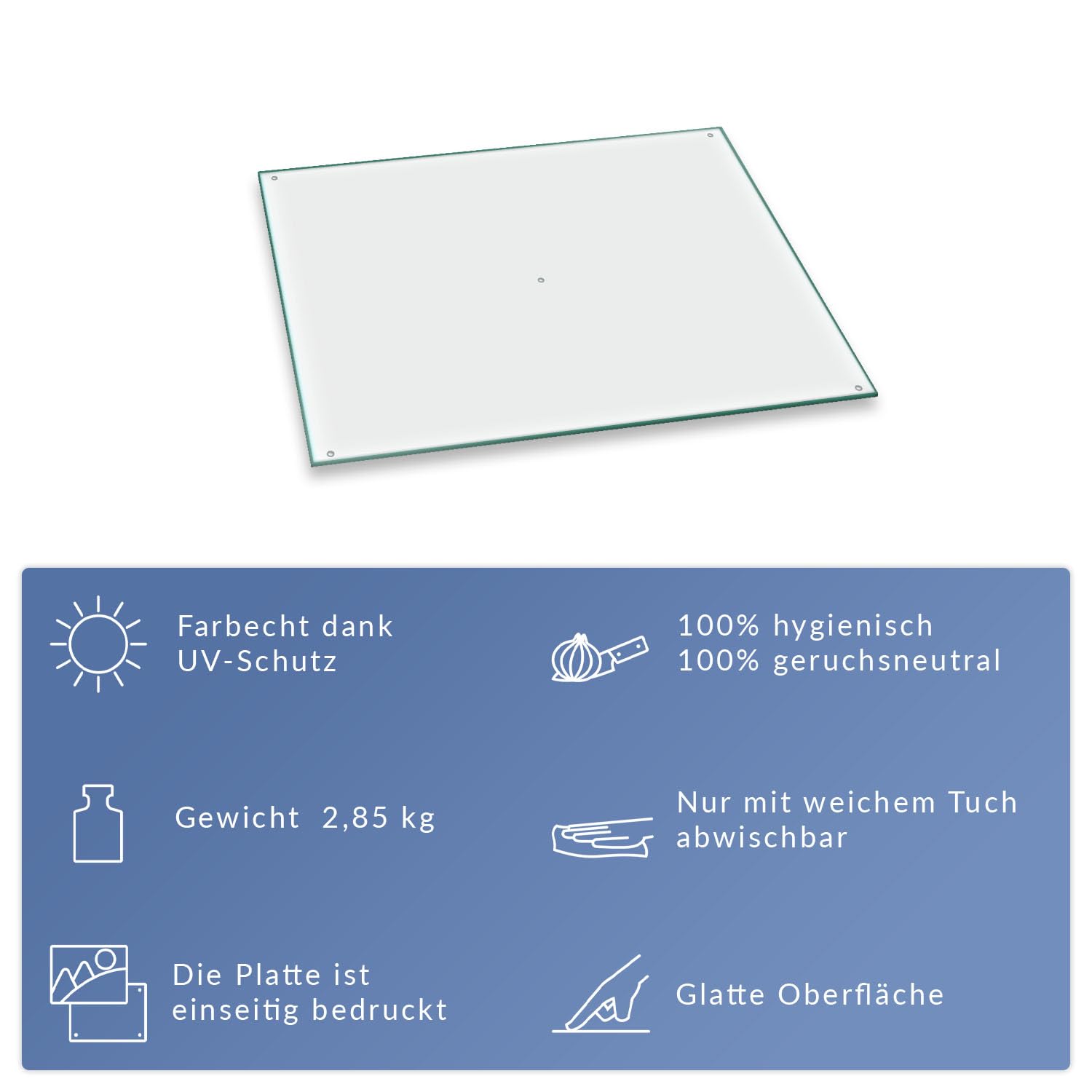 Tabla de cortar de 1 pieza, 60 x 52, transparente, protección contra salpicaduras, placa de vitrocerámica, protección de vitrocerámica, protección de vitrocerámica, vidrio de seguridad, tabla de
