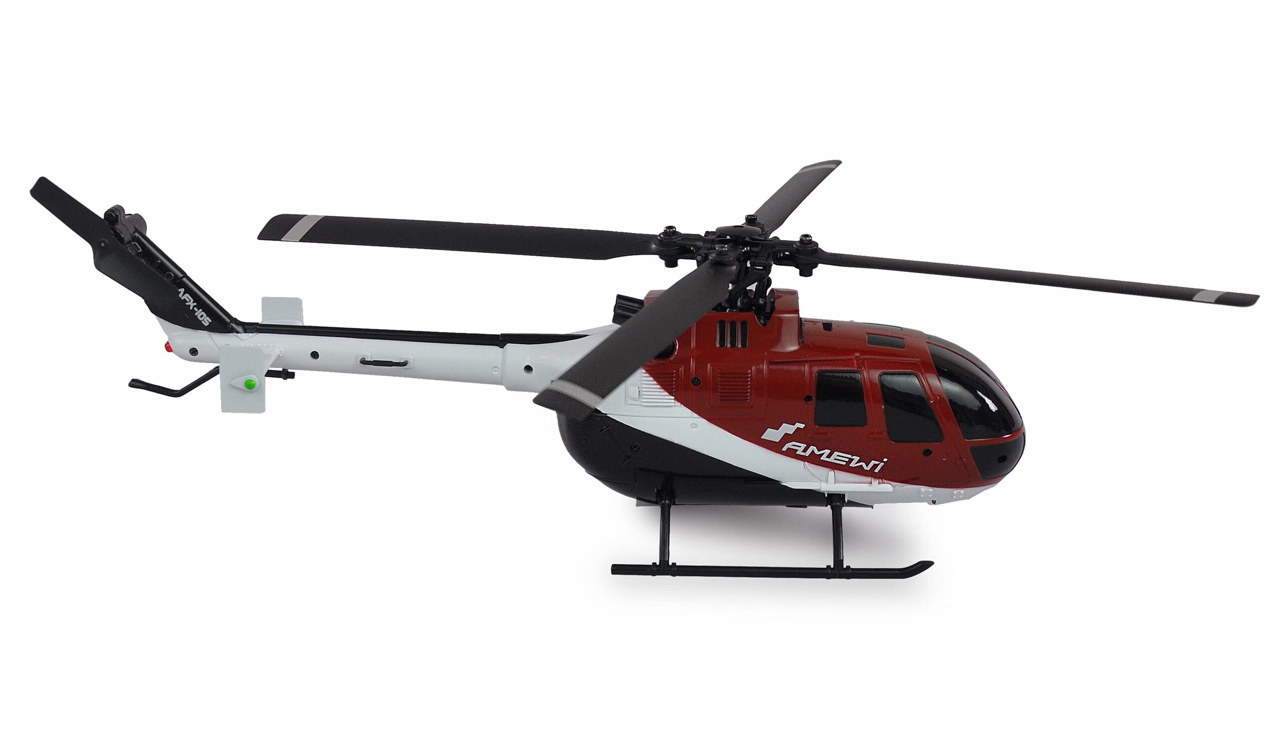 Amewi 25320 AFX-105 X 4-Kanal Helikopter 6G 2,4GHz RTF, Rot-weiß-schwarz