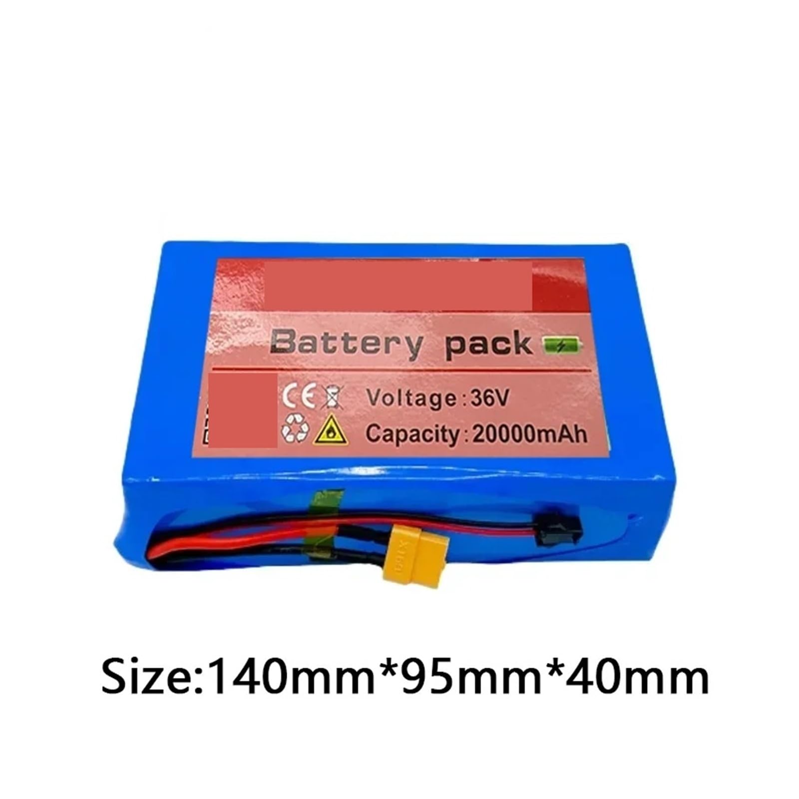 Batería de Litio 10S2P de 36 V y 20 Ah, 800 W, 20000 mAh, 42 V, Compatible con Scooters, batería portátil Ultrafina con BMS.(XT60-SM Plug Battery 1pcs)