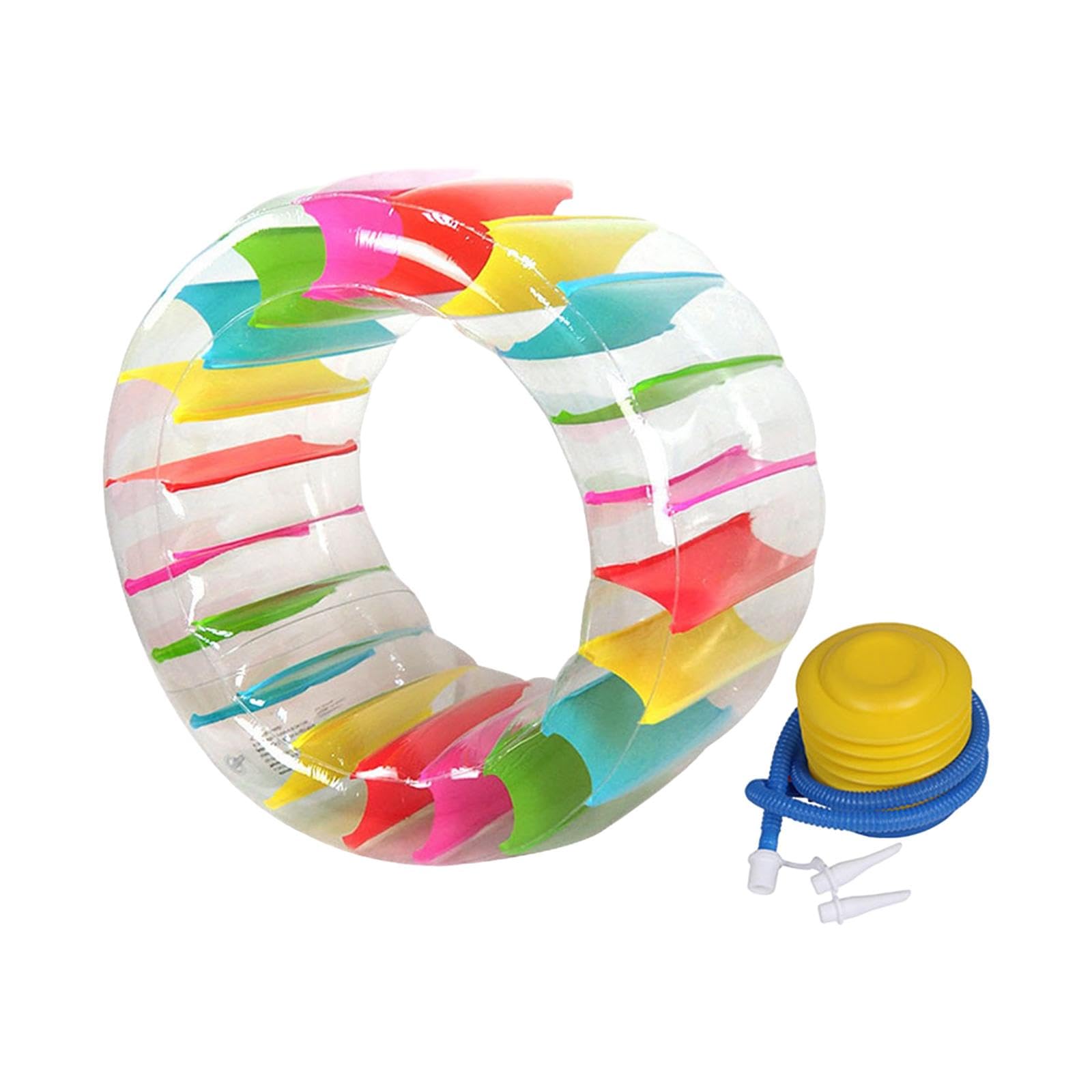 Rouleau Gonflable Bouée Piscine Roue Aquatique Tube de Flottaison Idéal pour Coordination en PVC Souple pour Activités de Famille Fête en Plein Air Ja, 100cmx60cm