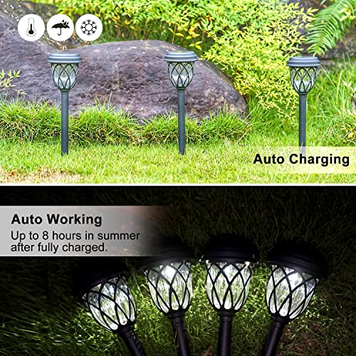 Excmark 10 Pack Solar Lights Outdoor Garden Pathway Solar Powered Yard Lights For Walkway Sidewalk Driveway. #TOP3