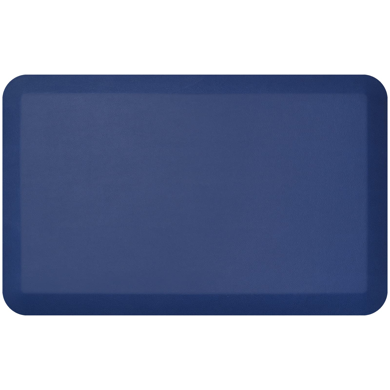 NewLife by GelPro Tapete de Cocina cómodo de diseñador antifatiga, 20 x 32 Pulgadas, Superficie Resistente a Las Manchas de Grano de Cuero Azul Marino con núcleo de Espuma ergonómica de 3/4 Pulgadas