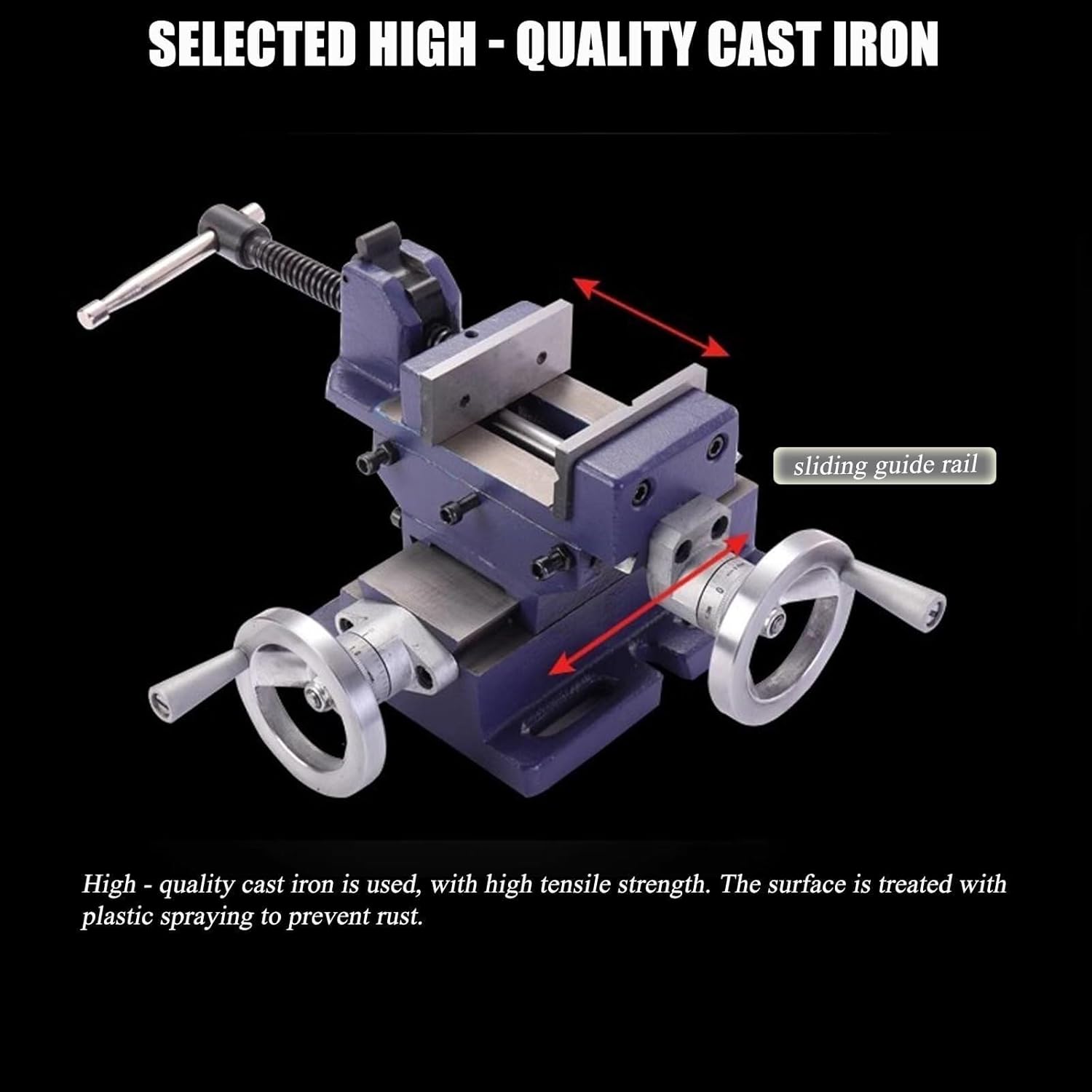 6 Inch Heavy Duty Bench Vise Double Rod Adjustment Mechanism Work with Locking Device Suitable for Metalworking Woodworking Home Garage Tools