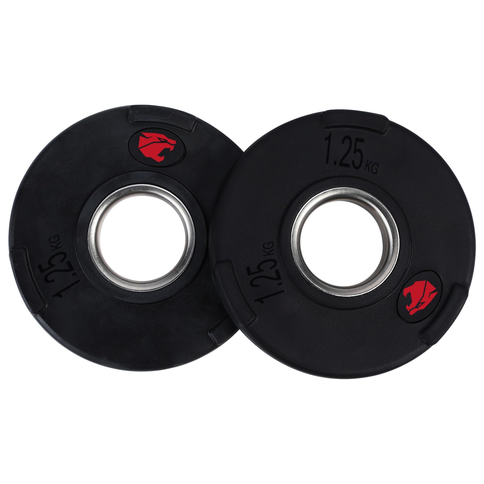 Discos de Peso Olímpicos con 3 Agarres, 105kg Set, 50mm Diámetro Interior, Negro, Goma Profesional