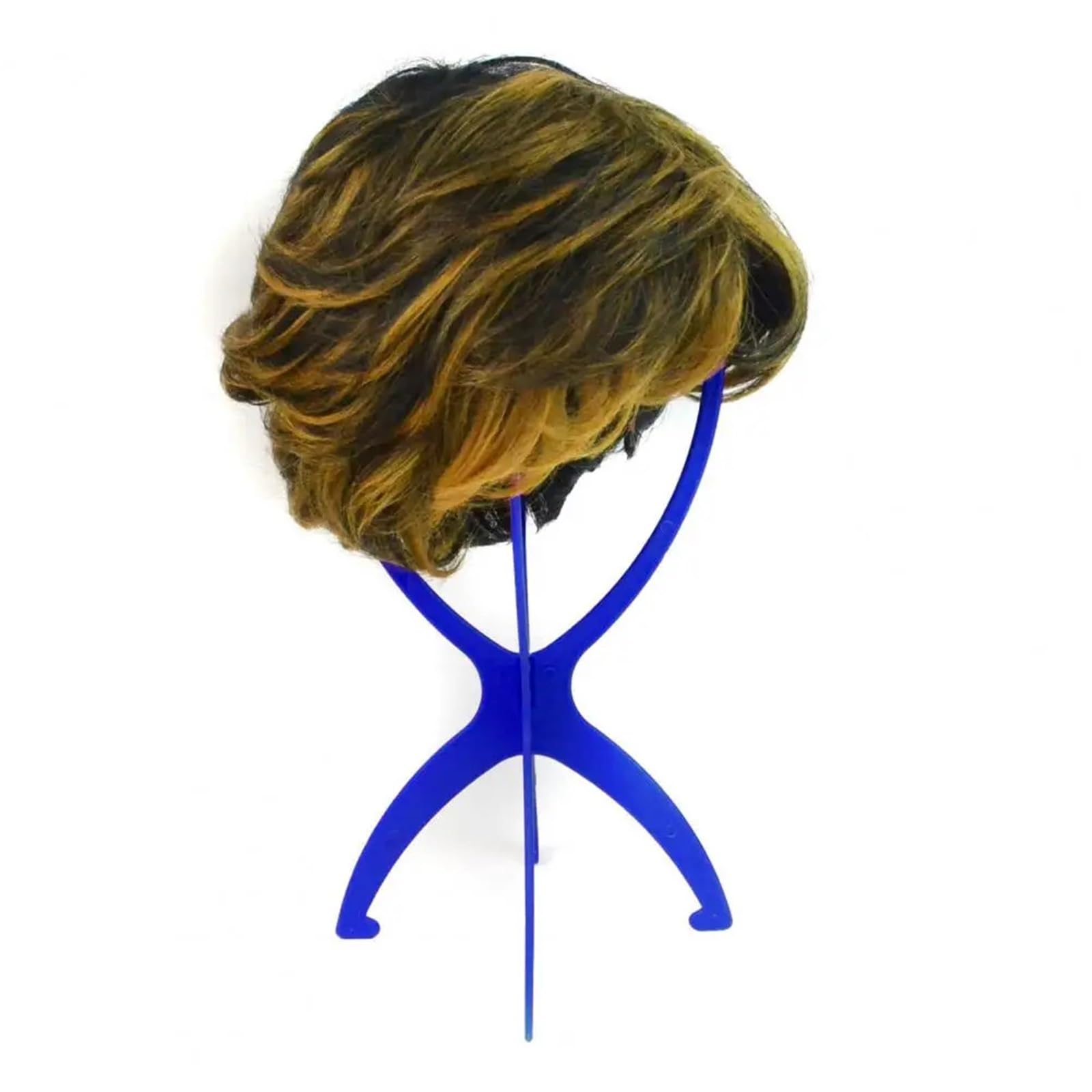 4 Stück Kunststoff-Perückenständer, zusammenklappbar, einfache Montage, tragbar, for Reisen, Perückenkopf, Haarteile, Kopfbedeckung, Haar-Styling, Trocknen, Display-Halter Für Kosmetologie(Blue)