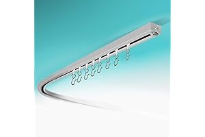 Room Dividers Now Corner Ceiling Track Set for Curtains with Hooks -...