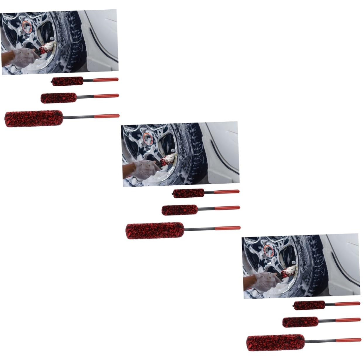 ULTECHNOVO 9stücke Teiliges Auto-reinigungsbürsten Reifen Flexibler Kopf Detailbürsten Für Felgen Und Radnaben Für Gründliche Autopflege Und Reinigung
