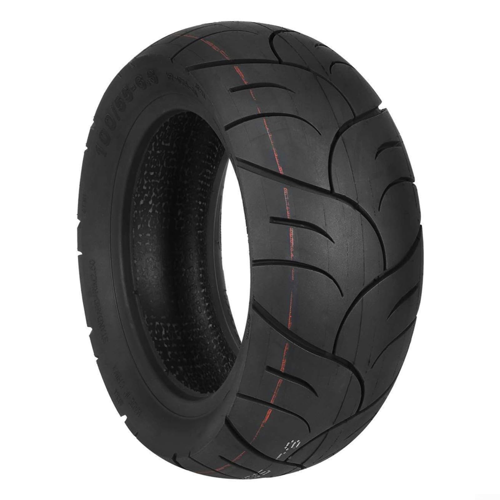 Pneumatico senza camera d'aria da 11 pollici 100/55-6,5 per Dualtron Ultra2 per scooter elettrico Kaabo Shock Absorption Gomma di ricambio nero 265x104mm Facile installazione Lunga durata della vita
