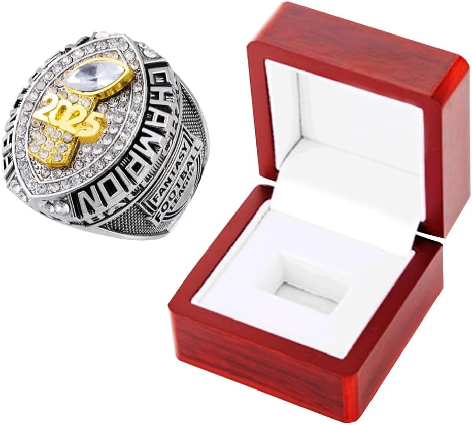 2025 Fantasy Football Championship Ring Award Prize Trophy Sports Winner FFL Champion Ring