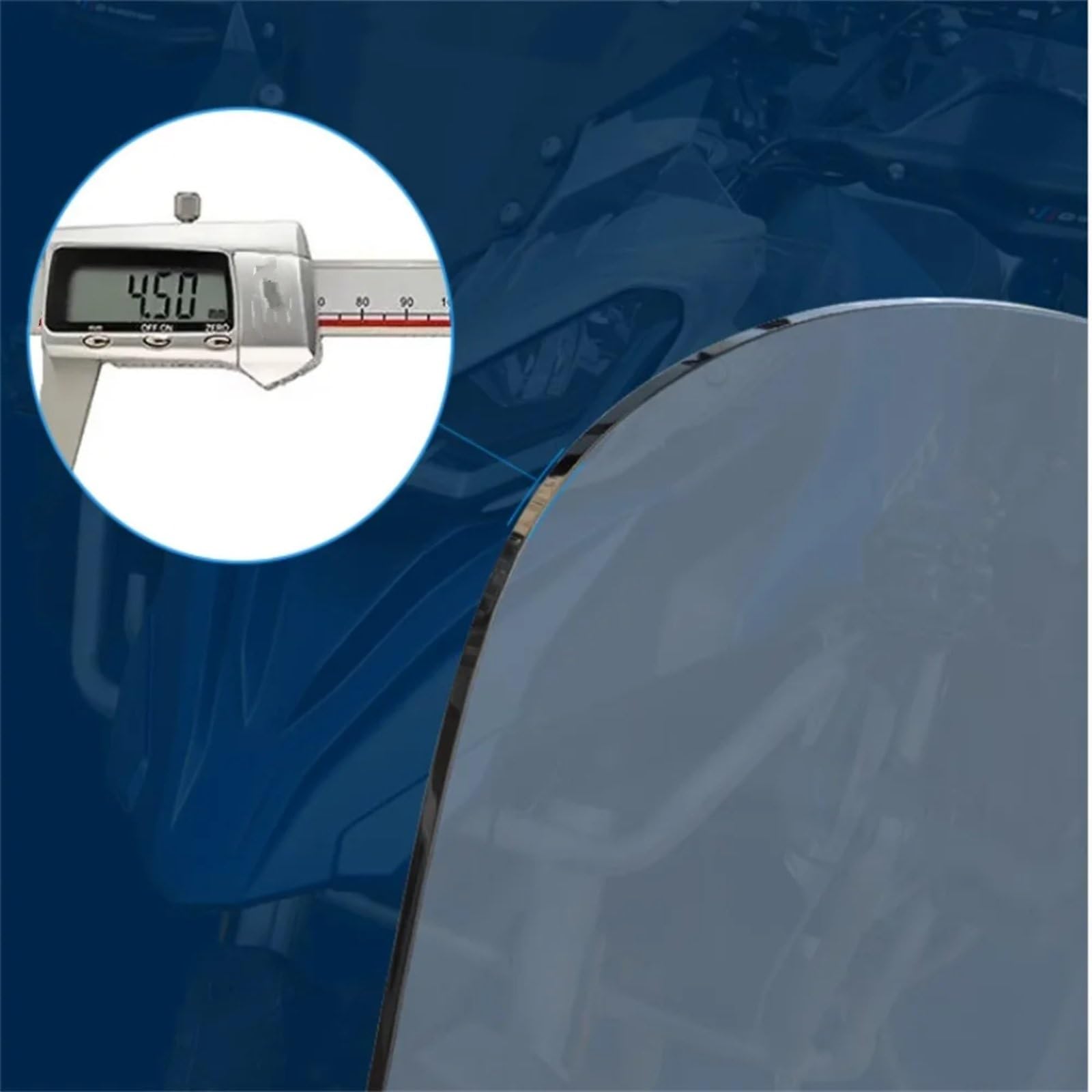 Parabrisas Moto para QJMOTOR para SRT750 para SRT800 para SRT900 Parabrisas Delantero Modificado para Motocicleta(53cm Transparent)