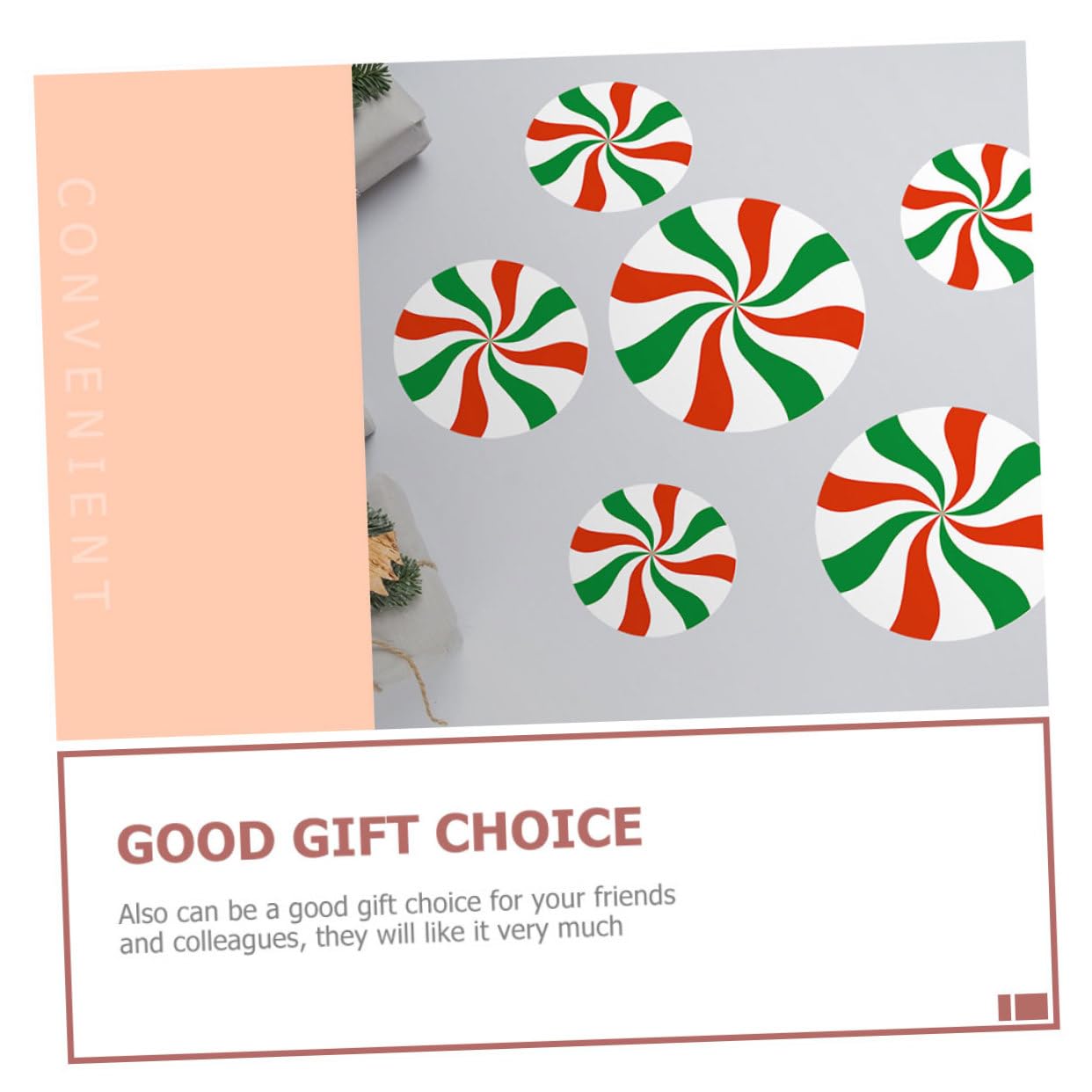 TOPBATHY 48 Pz Adesivi Di Caramelle Natalizie Decalcomanie Per Pavimenti Caramelle Pavimento Di Caramelle Adesivo Decorativo Per Pavimenti Buccia Di Natale Arredamento Pvc