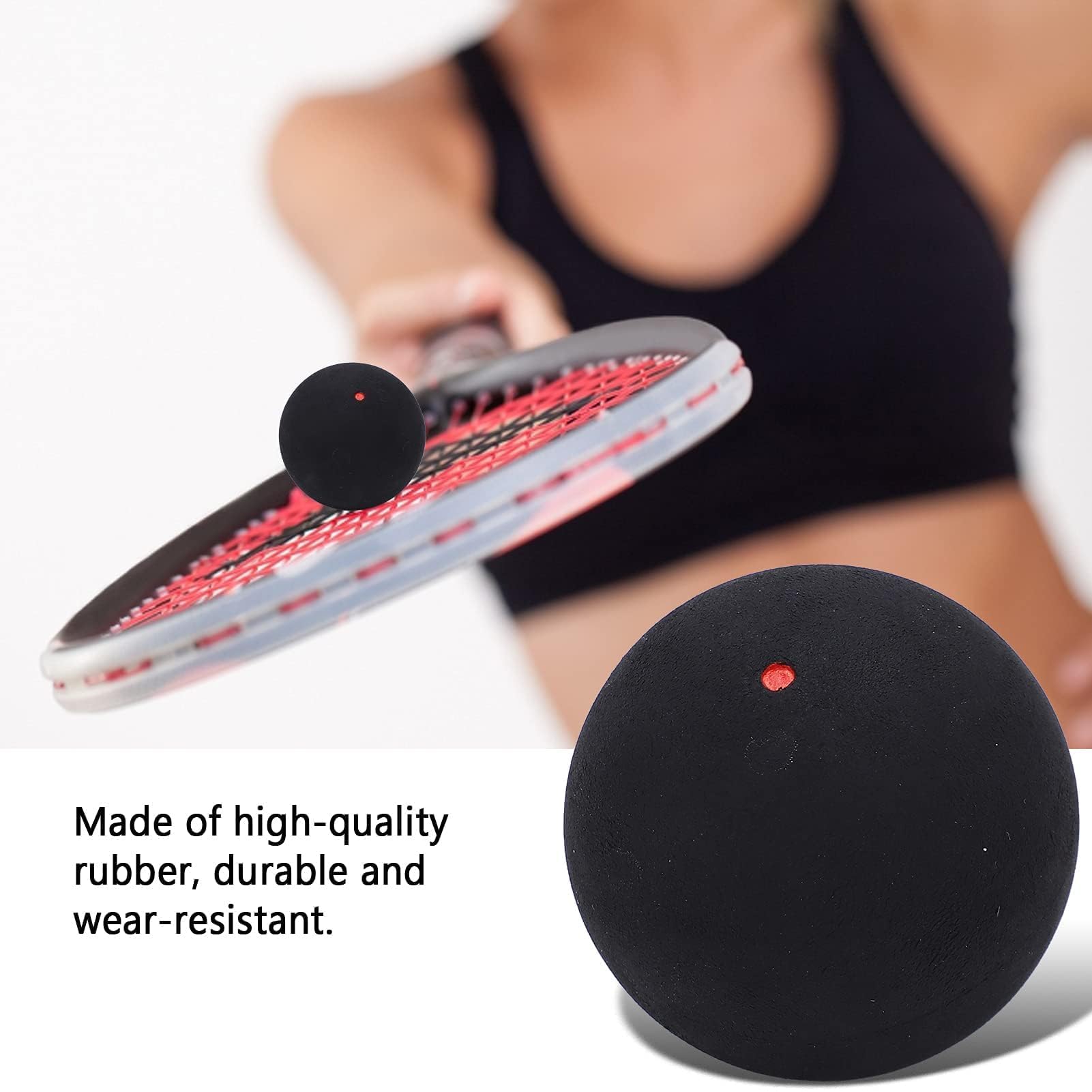 Agatige Pelota de Squash de 37 mm para Principiantes Entrenamiento Competición