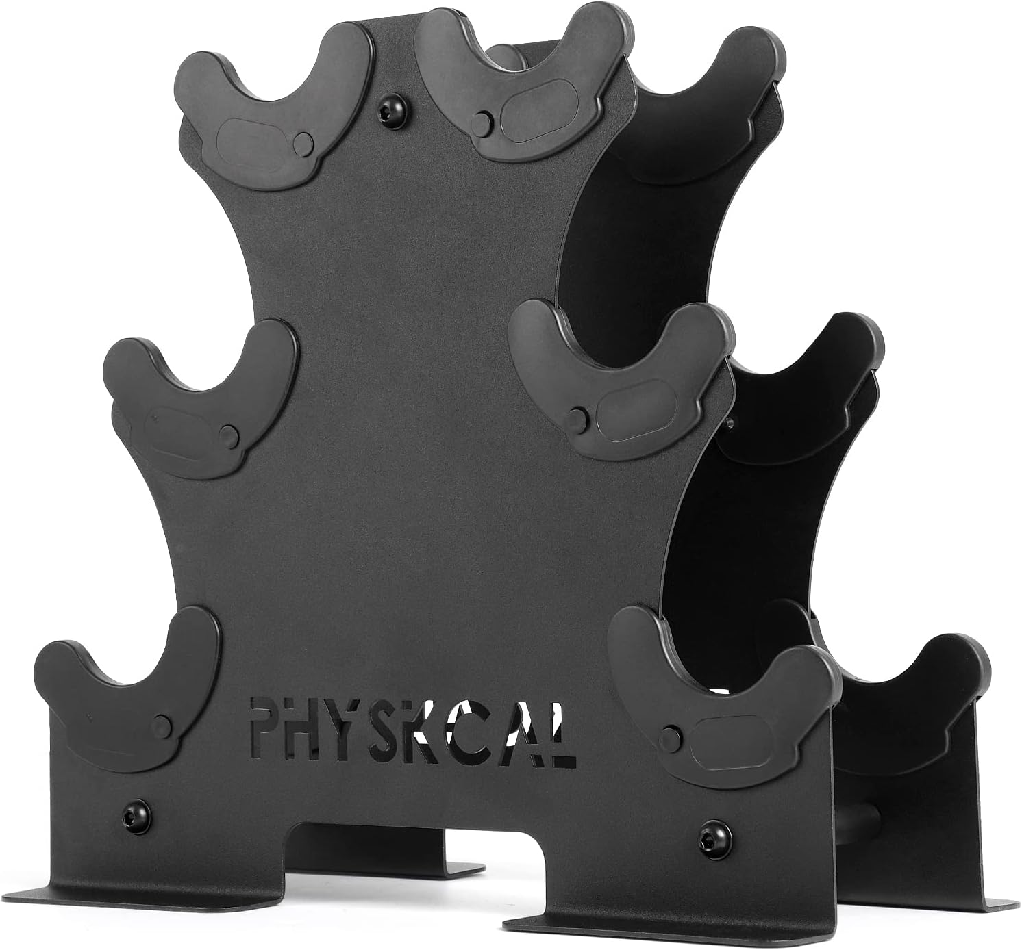 PhysKcal 3Tier Dumbbells Rack Stand Made of Heavy Duty Steel