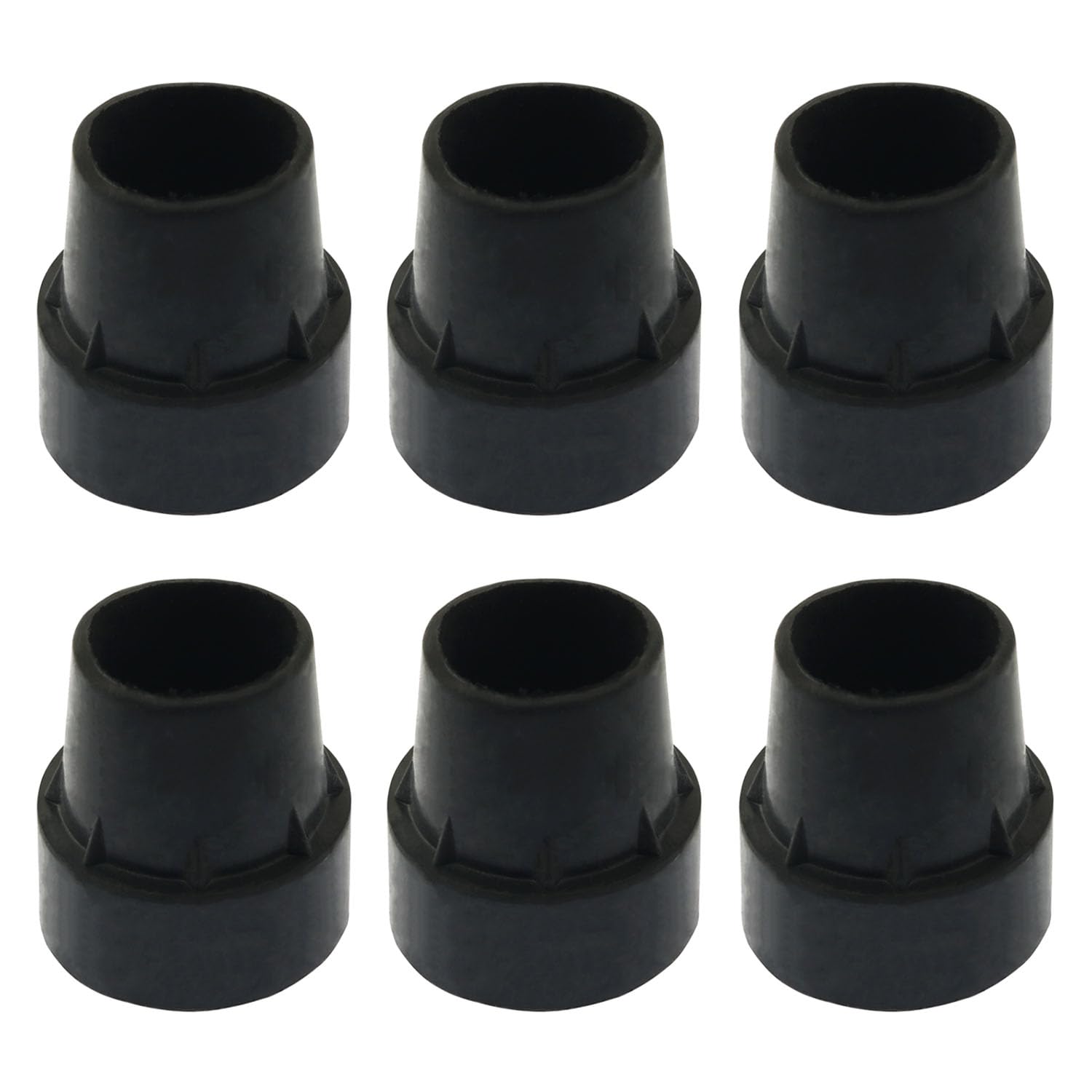 yyangz 6PCS Trampoline Rubber Feet Covers Plastic Anti Slip Pads Reduce Noise Friction Bounce Bed Bungee Bed Base Tube Sleeve Accessories Black