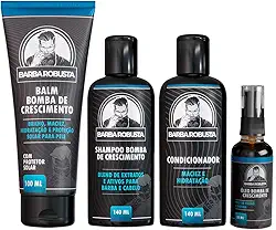 Barba Robusta Kit Para Cuidados de Barba Star Barba Robusta Cuida e Acelera o Crescimento da Barba
