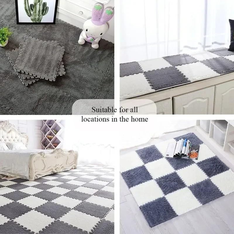 20 sztuk 30 * 30cm sportowa mata gimnastyczna, maty do puzzli na podłogę, puzzle dywanowe kwadraty do dekoracji sypialni salonu(PinkBlue)
