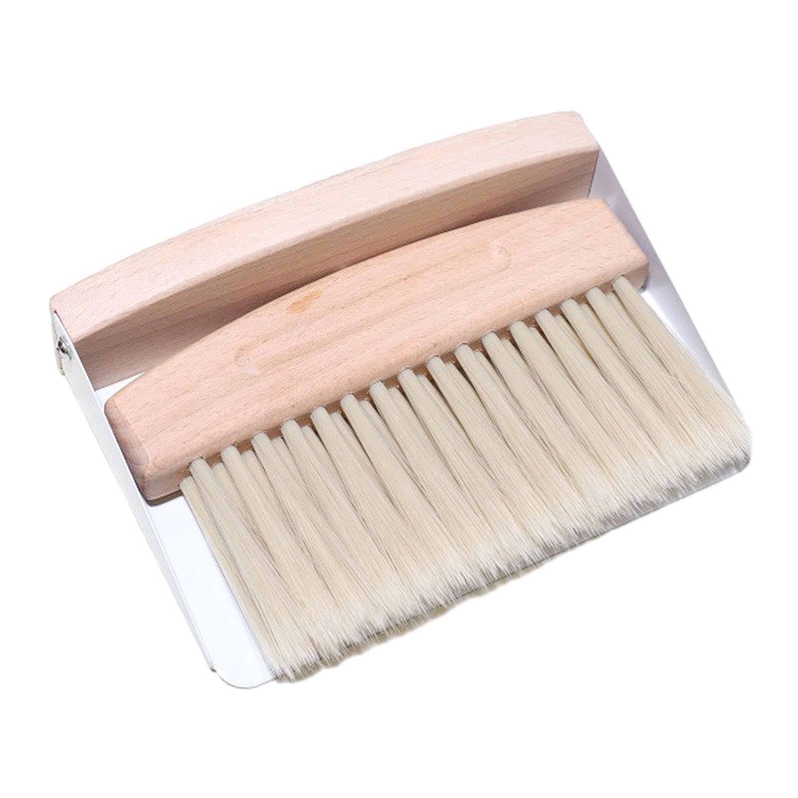YIXANNX Compact Desktop Broom Dustpan Set Craft Classes And Quick Cleanup Of Keyboard And Snack Areas Household Versatile Cleaning Tool Multifunctional Fruit , white nylon bristles , 15.5x10.5x4cm