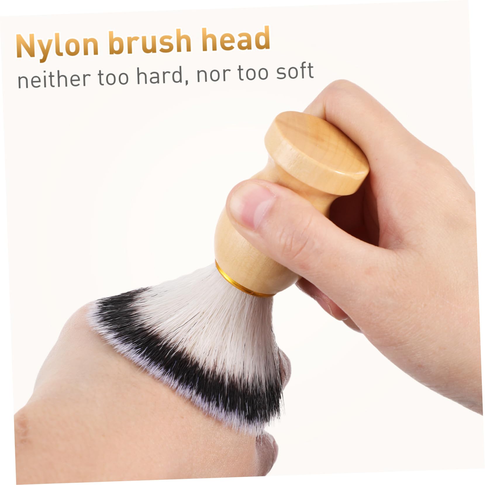 CALLARON 10 Pezzi Spazzola da Barba Uomo in Legno e Setole Nylon Pennello per Rasatura Veloce e Rimozione Detriti Setole Morbide Rapida Asciugatura per Cura Barba Professionale