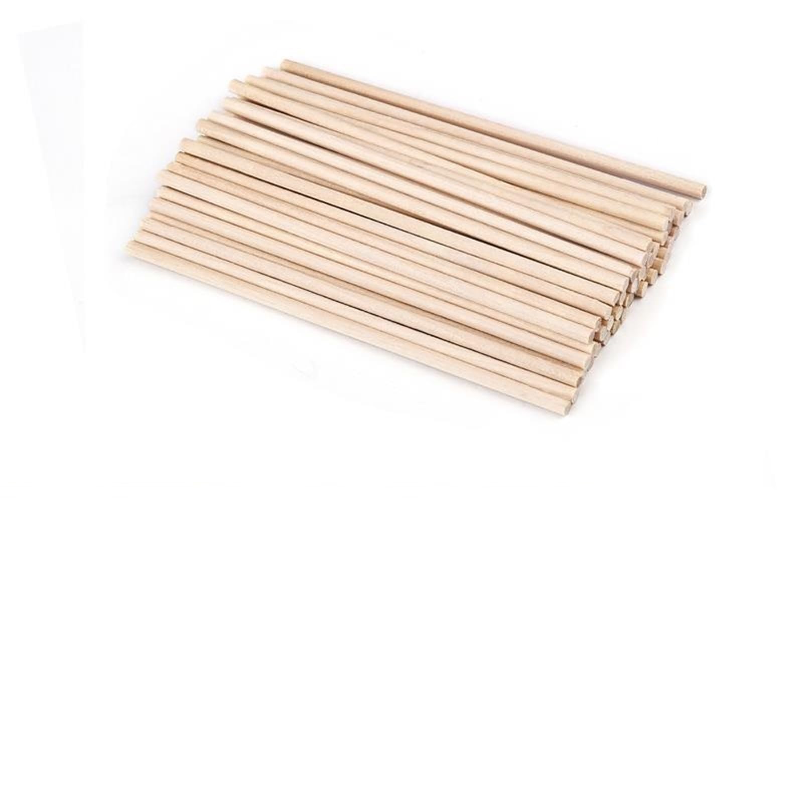 HYQOUKLR Wooden Sticks, Wooden Dowels 50 Pcs 3mm & 5mm x 100-300mm Crafts Lollies Model Making DIY Woodworking(3x300mm)