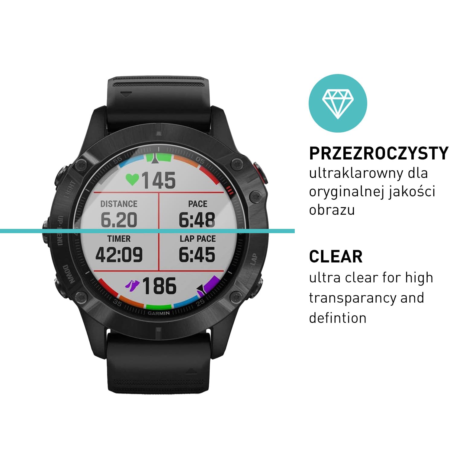 smartect Szkło Hartowane 3 Sztuki dla Garmin Fenix 6 / Fenix 6 Pro | (NOT 6s, 6s PRO, 6X PRO) Szklana Ochrona Ekranu HD Anti-Zarysowania, Twardość 9H, Odporne na Uderzenia, Bez Pęcherzyków