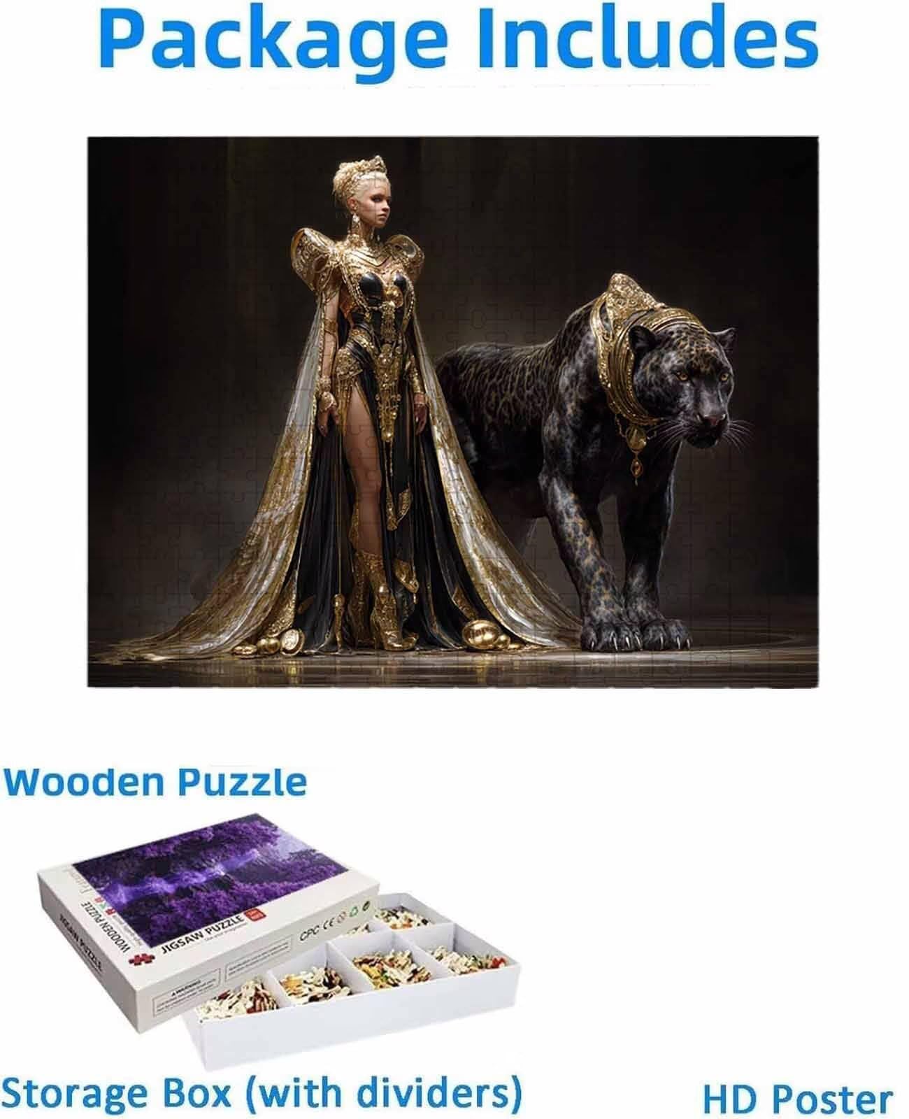 1500 Pezzi di Puzzle, donna nero 1500 Pezzi di Puzzle per Adulti, Regalo Anniversario, Regalo Natale, Decorazione Della Casa, Prevenzione Della Degenerazione Cerebrale Negli Anziani PjY922 9-4