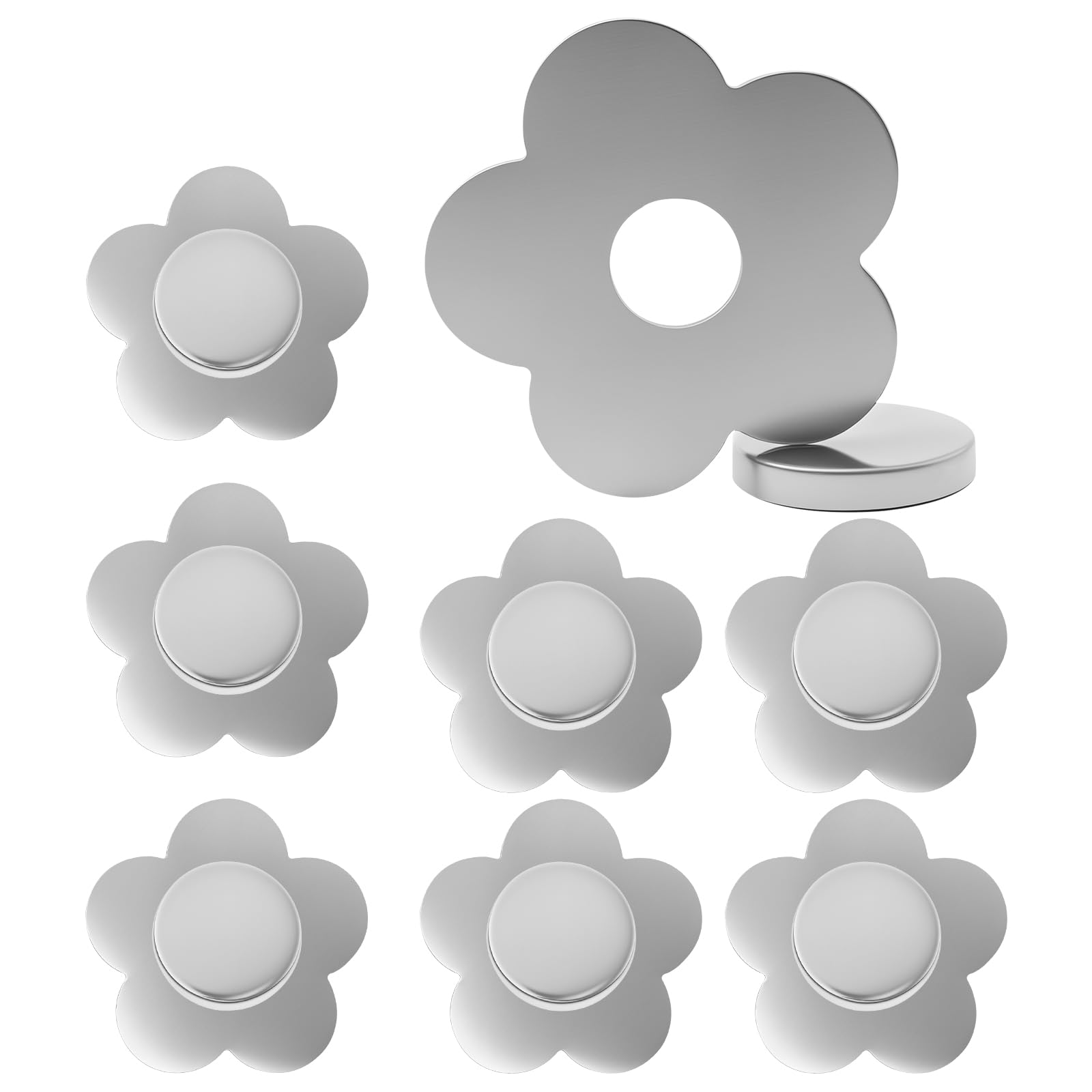 Ghshanog Flower Style 8Pcs Tablecloth Weights, Stainless Steels Picnic Table Weights Clips For All Table Curtains,Outdoor Tablecloth Weighted Magnets For Patio, Picnic, And Garden Tables(Flower Style)