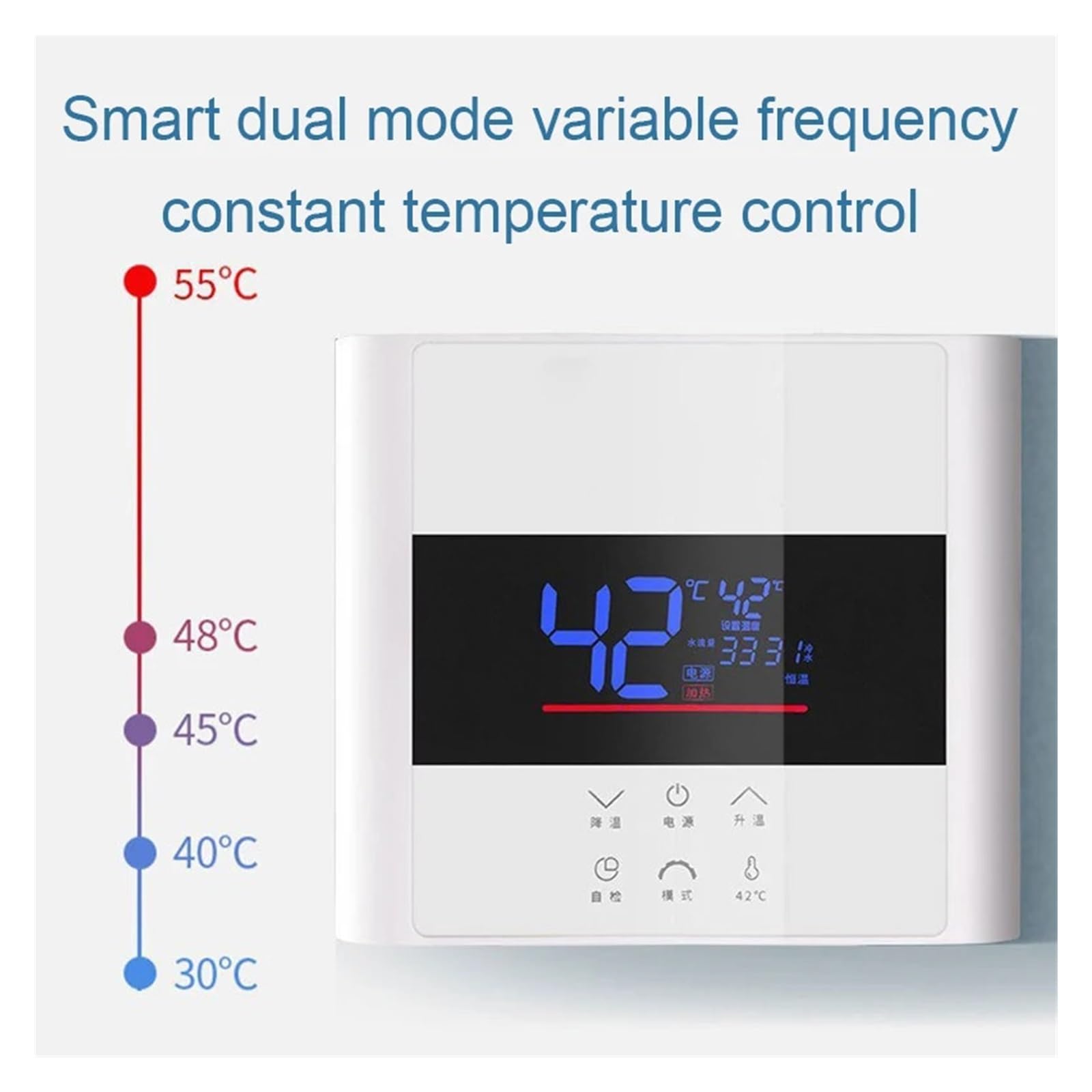 6000W Riscaldatore Di Acqua Calda Senza Serbatoio Elettrico Istantaneo Montato A Parete Mini Bagno Termostato Riscaldamento Doccia Display A LED Veloce E Comodo