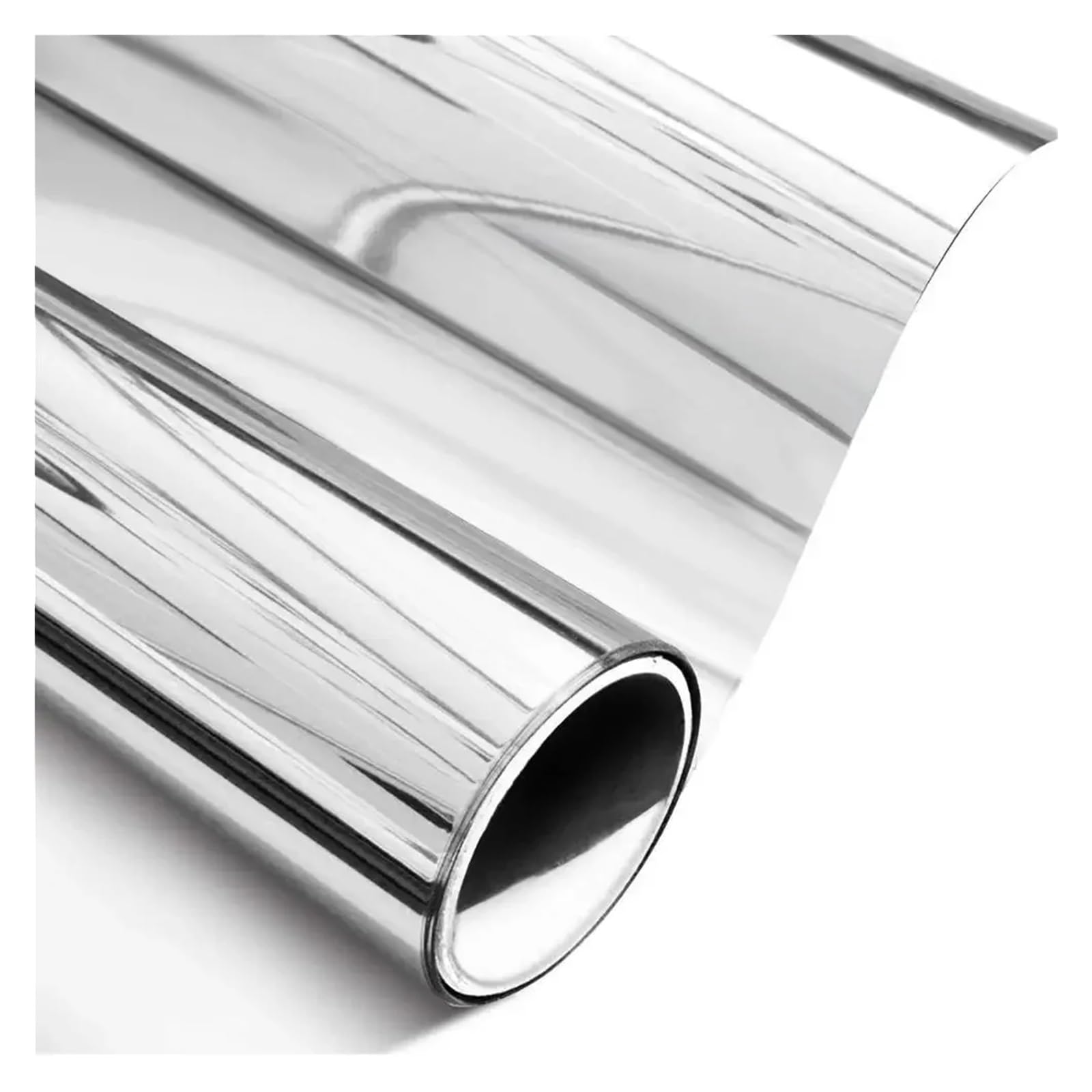 Reflective Window Film One Way Mirrored Window Film Silver Self-Adhesive Blackout Reflective Window Tint Privacy Heat Control Solar Glass Film(50x300 cm)
